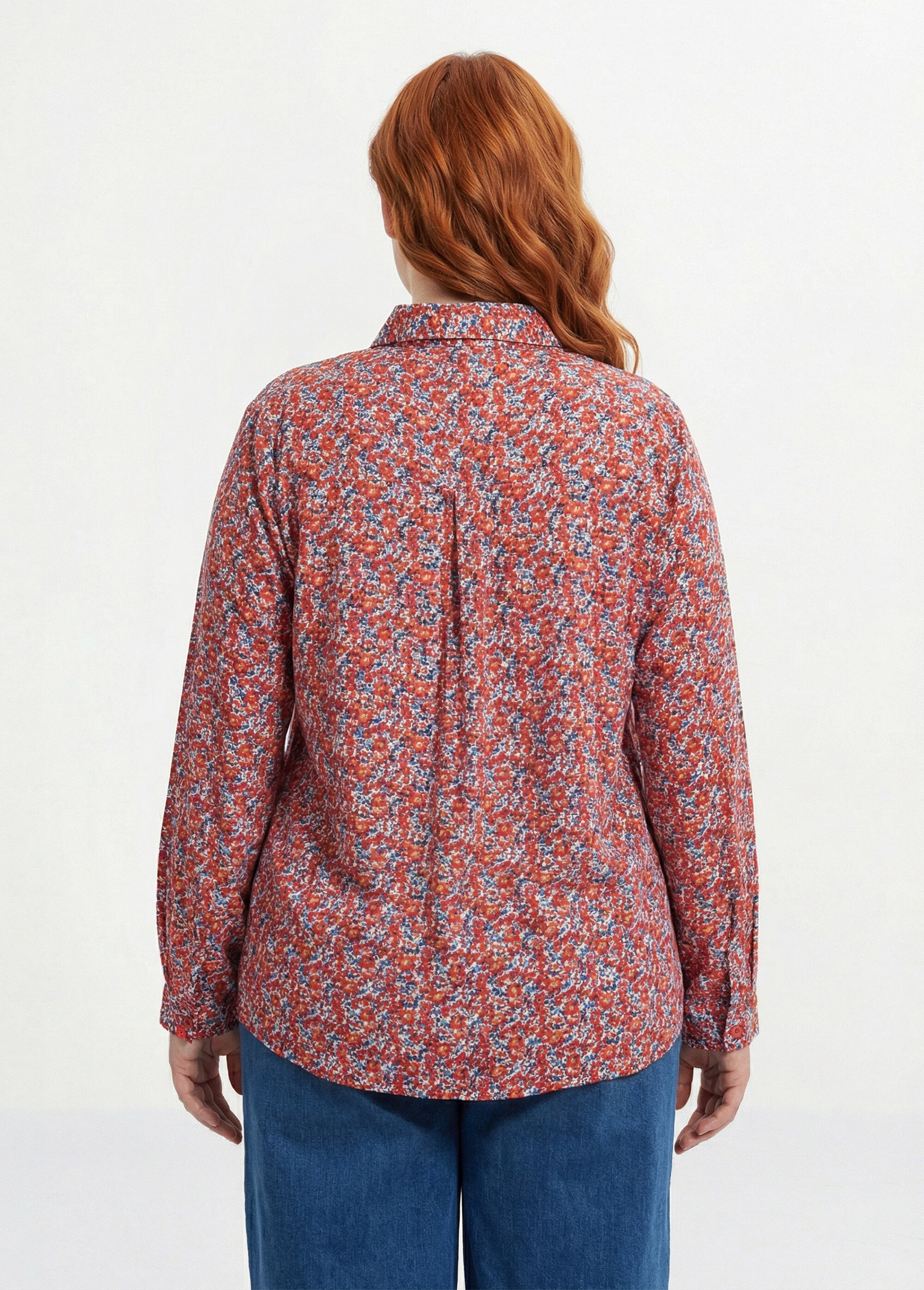 Chemisier petites fleurs manches longues