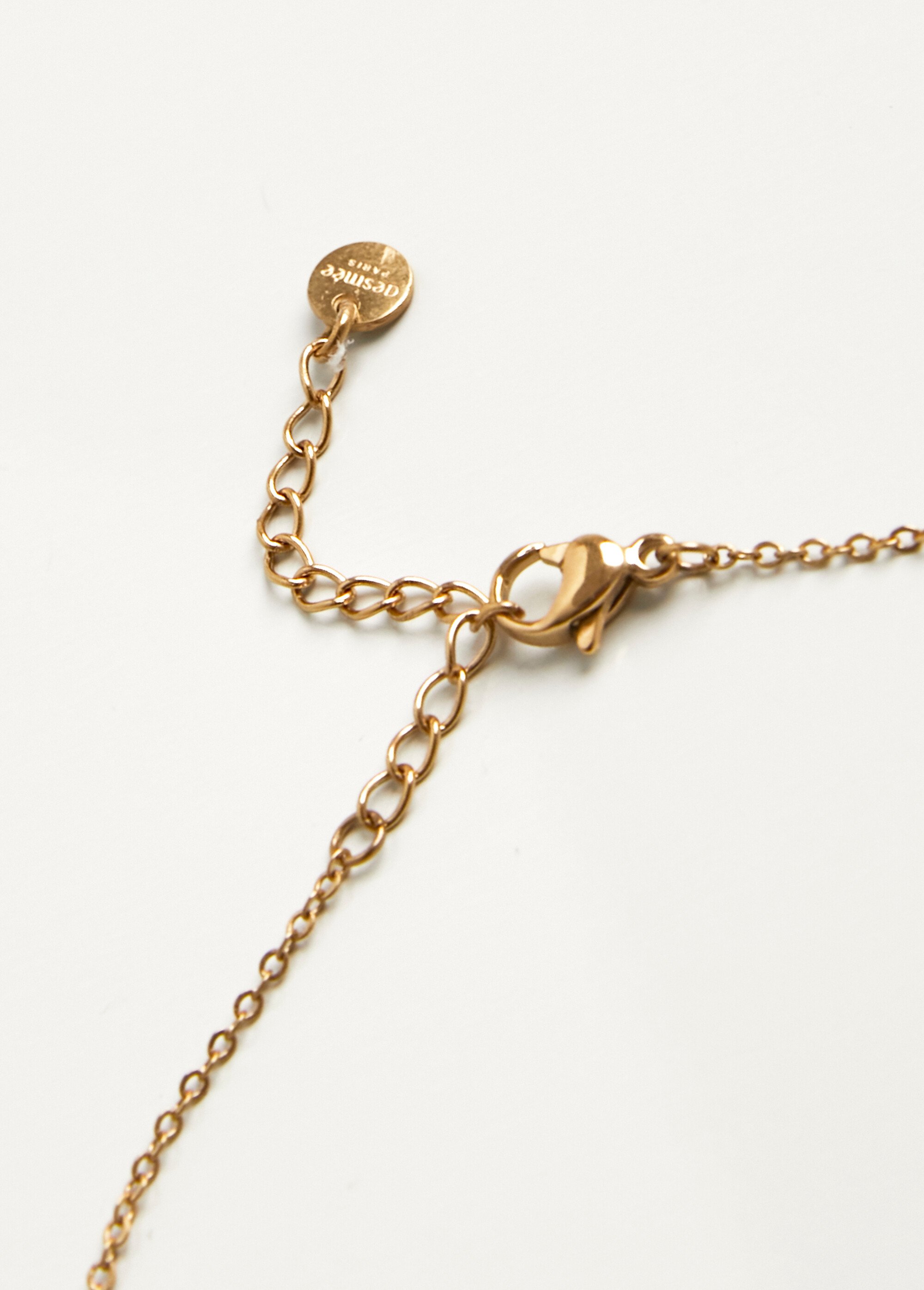 Collier chaîne mini pastilles en acier Doré AE-COPAMPILLE DE3