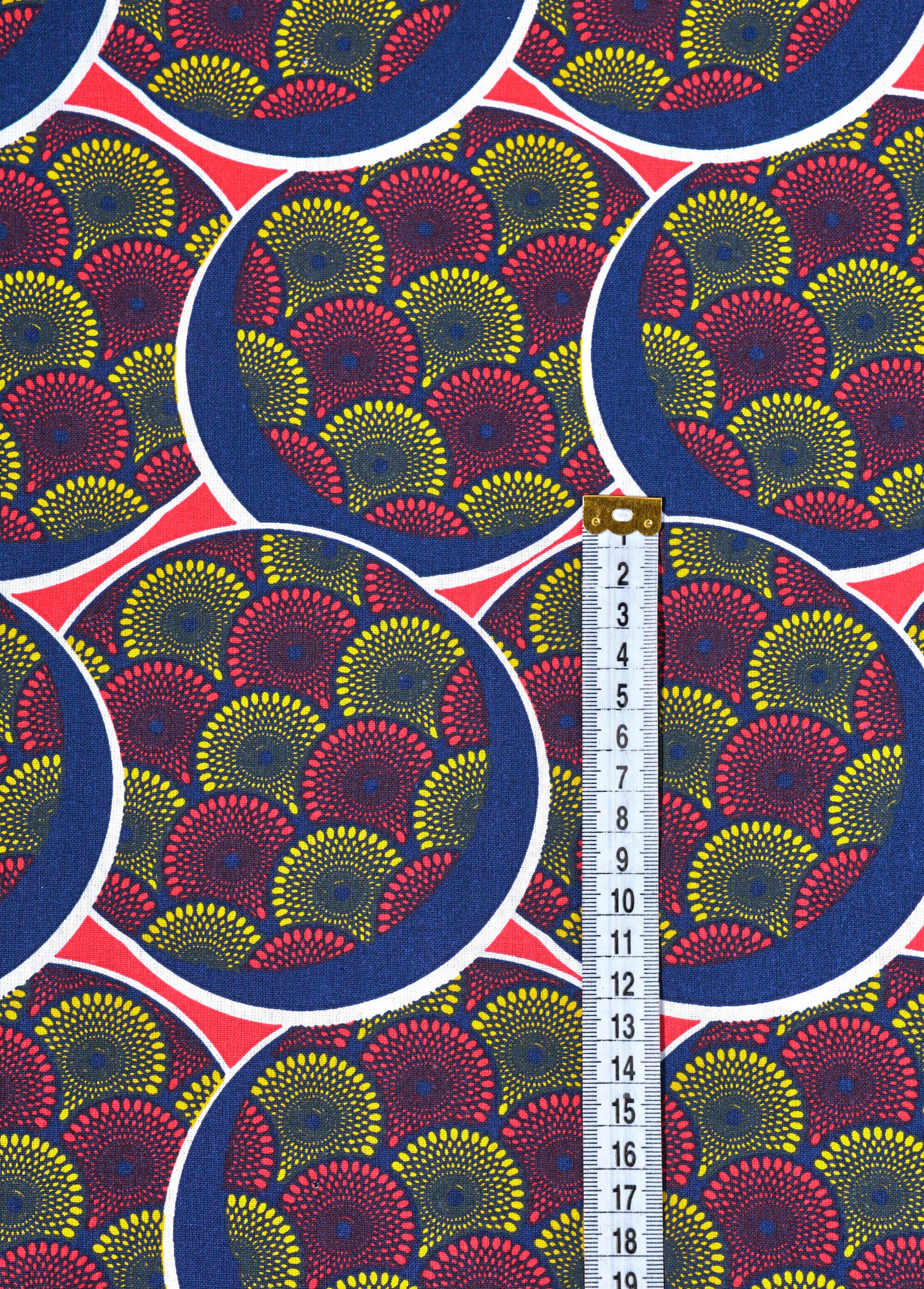 Coupon tissu ethnique Wax MR, 3x1,5m