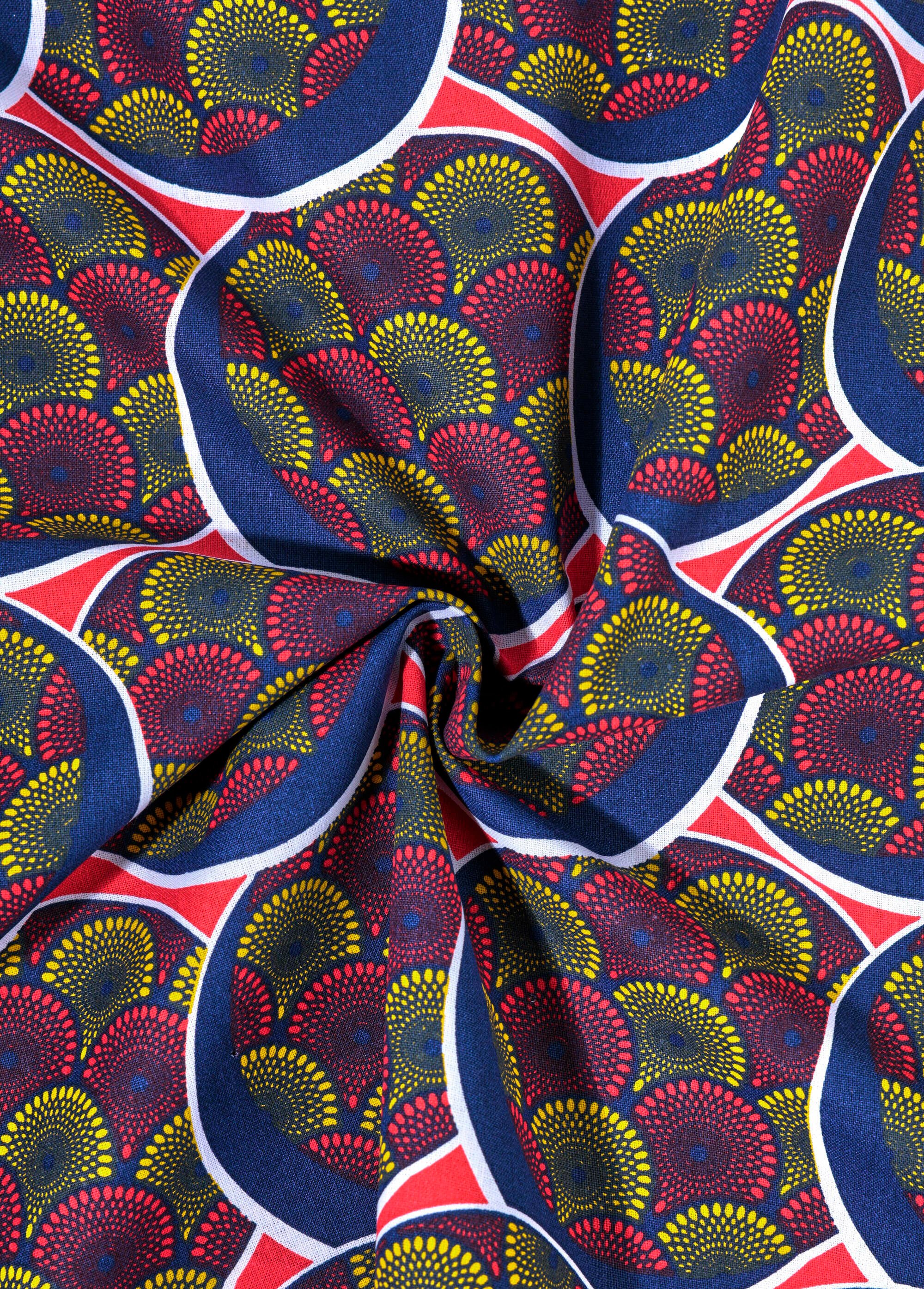 Coupon tissu ethnique Wax MR, 3x1,5m