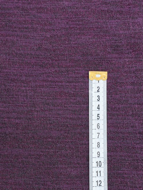 Coupon tissu habillement, jersey ligné VIOLET COT142486 DE1