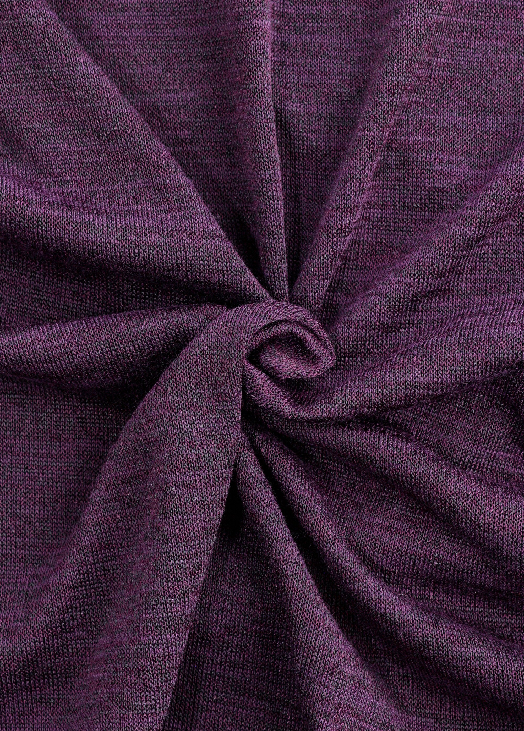 Coupon tissu habillement, jersey ligné VIOLET COT142486 FA1