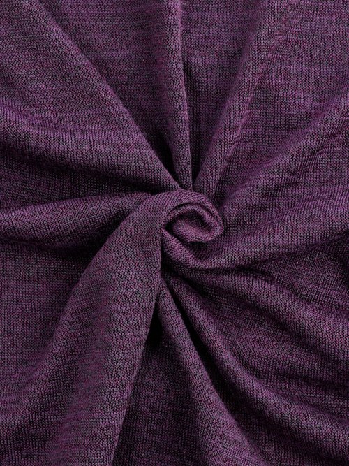 Coupon tissu habillement, jersey ligné VIOLET COT142486 FA1