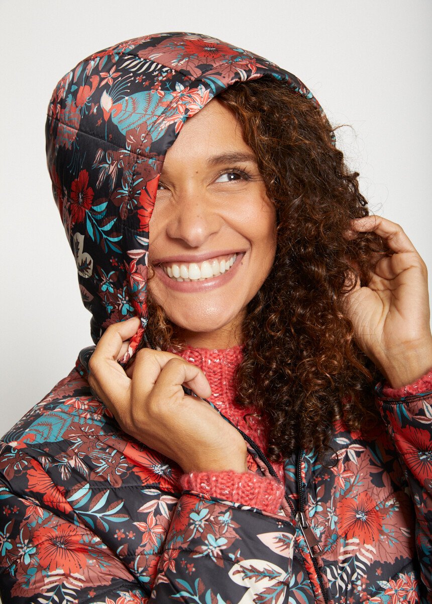 Doudoune matelassée unie ou imprimée