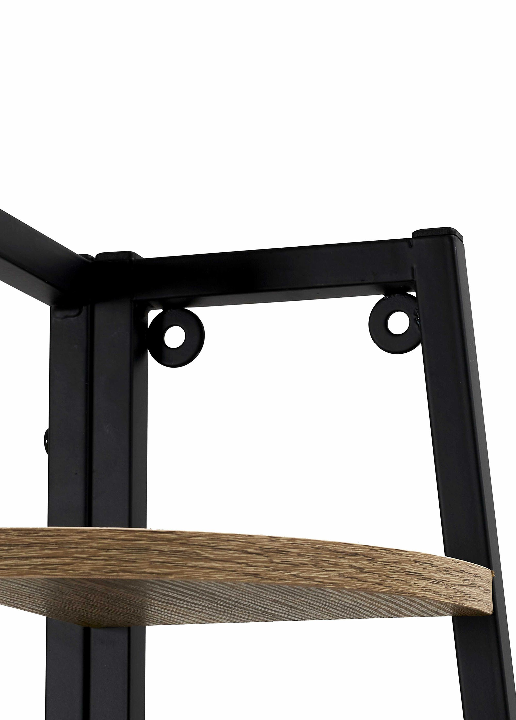 Etagère d'angle 5 niveaux en métal foncé