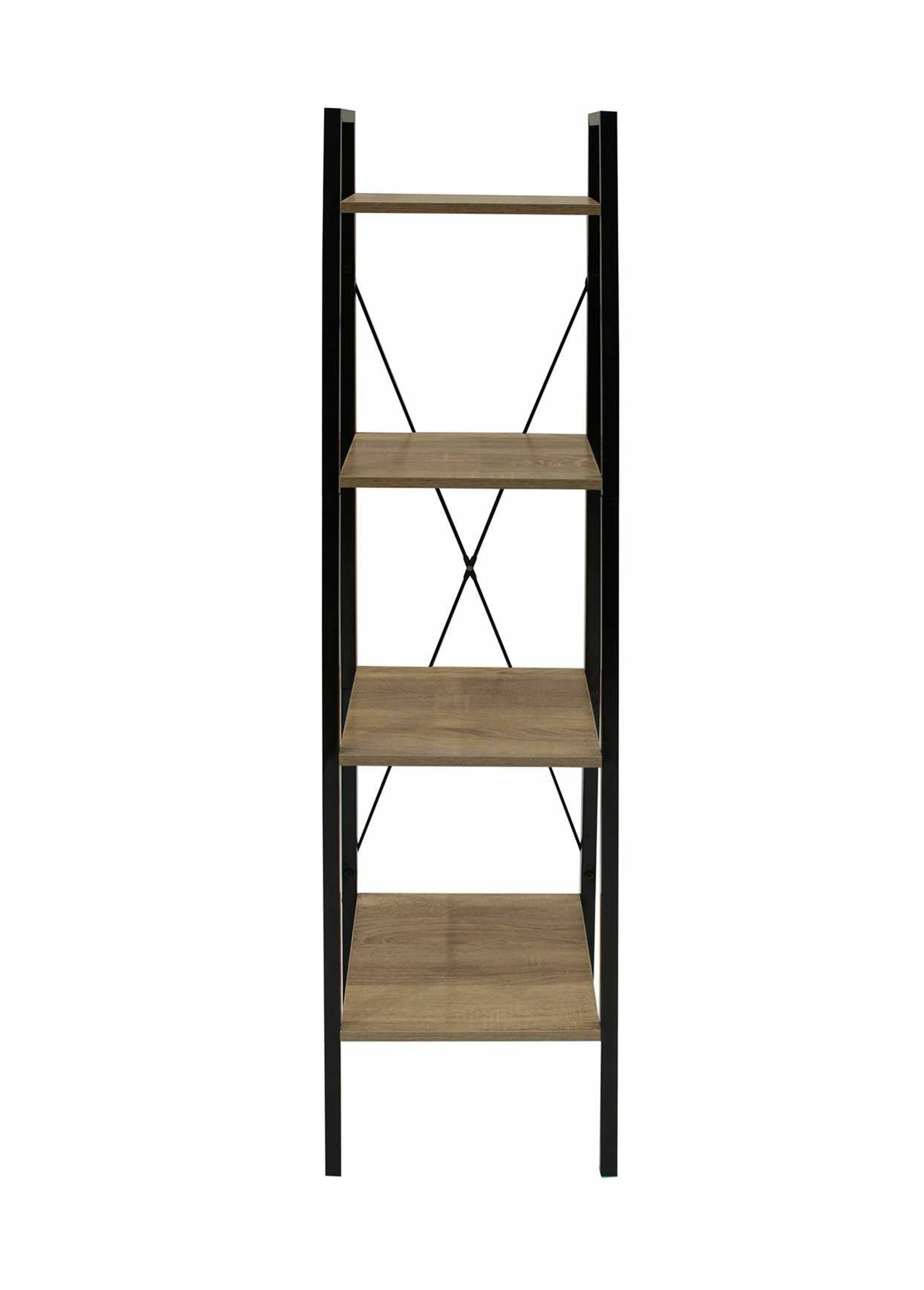 Etagère design métal foncé et bois BEIGE CMP-HD6428 DE1