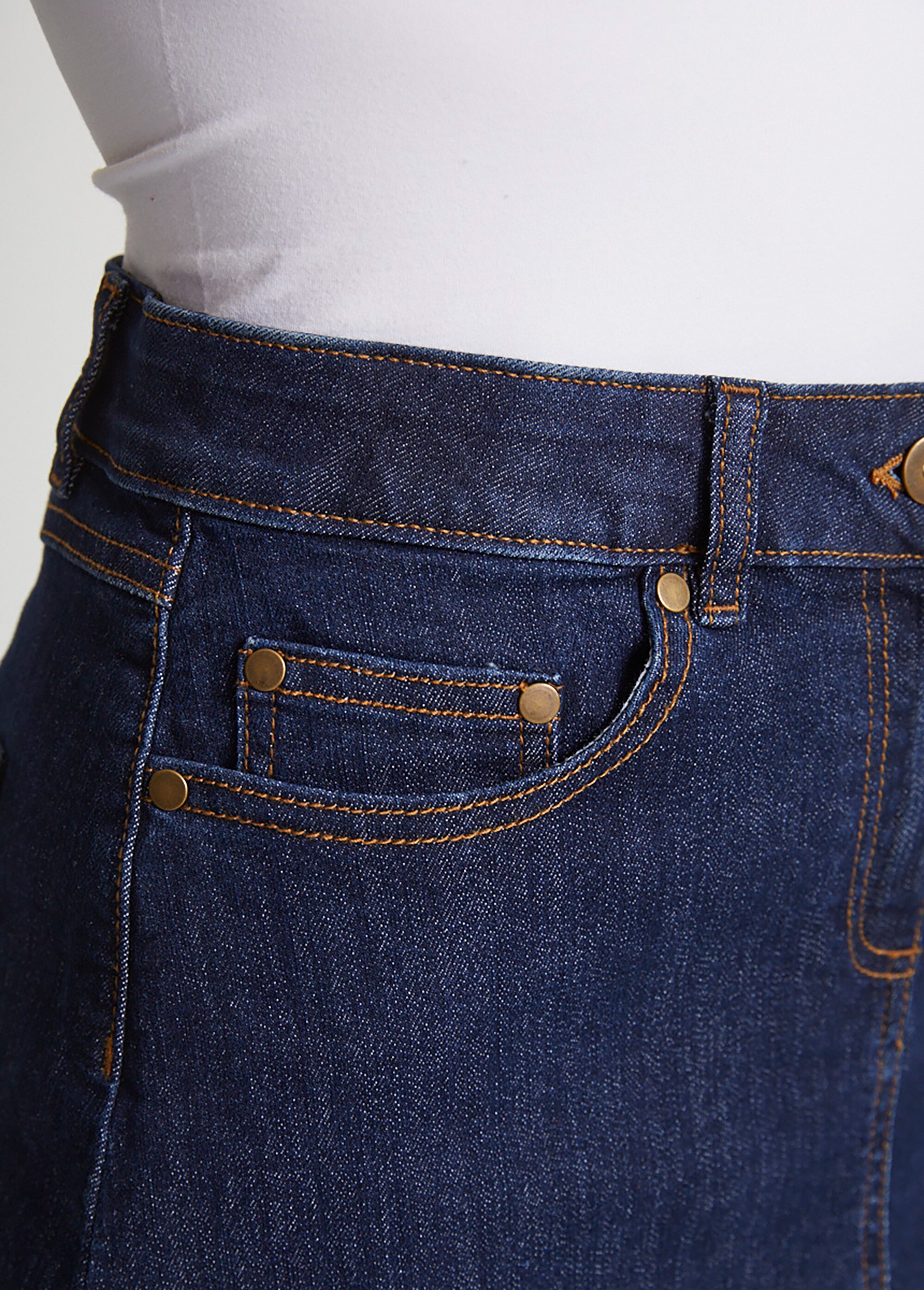 Jupe trapèze en jean stretch