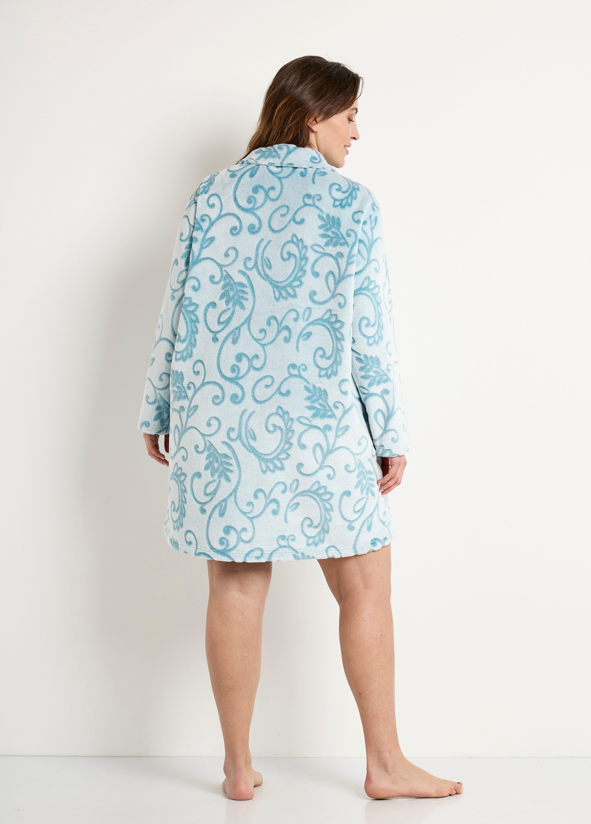 LCW DREAM Robe De Chambre En Satin à Col Châle Pour Femmes - S52338Z8