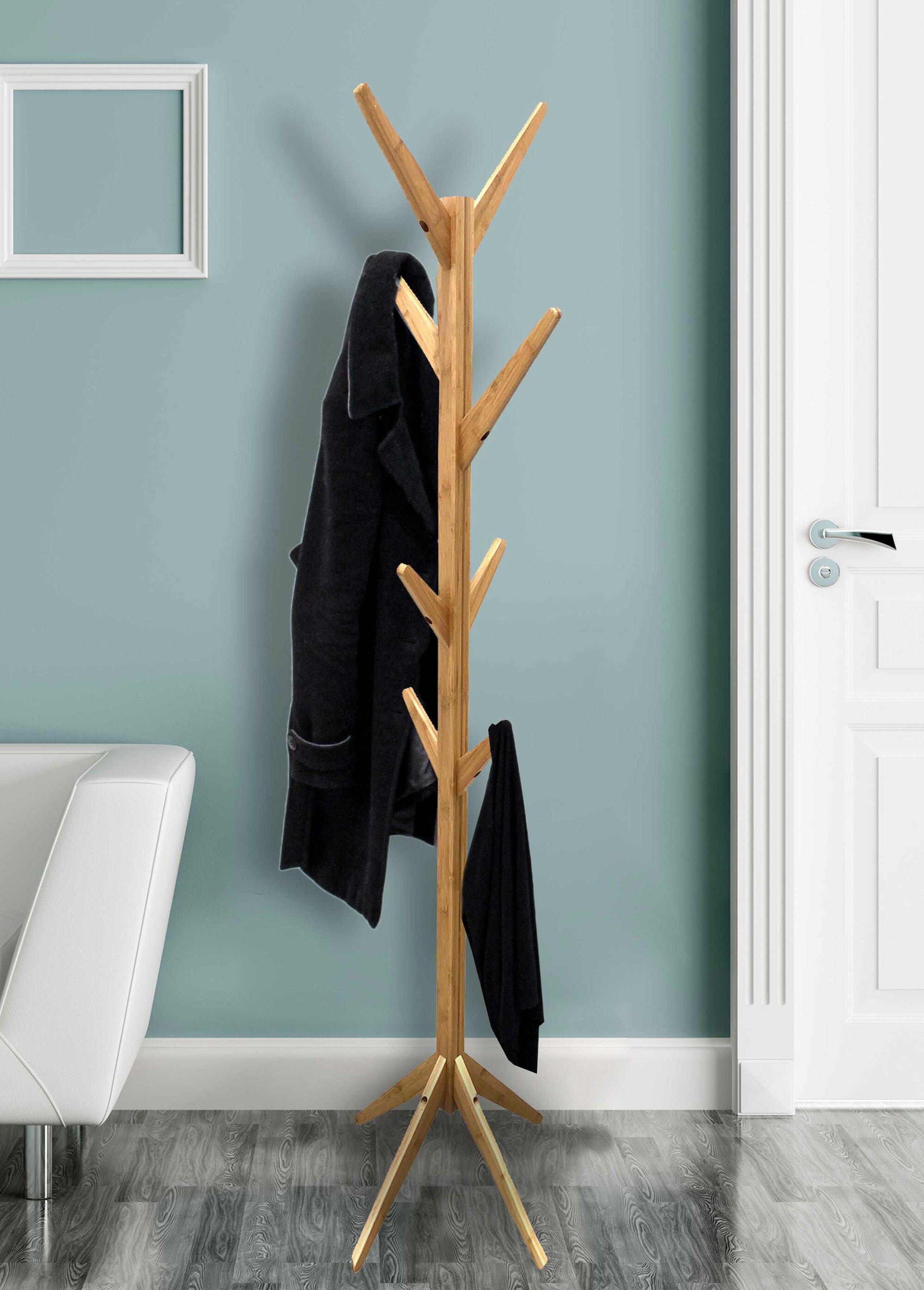 Porte manteau design en bambou BEIGE CMP-HD6189 SI2