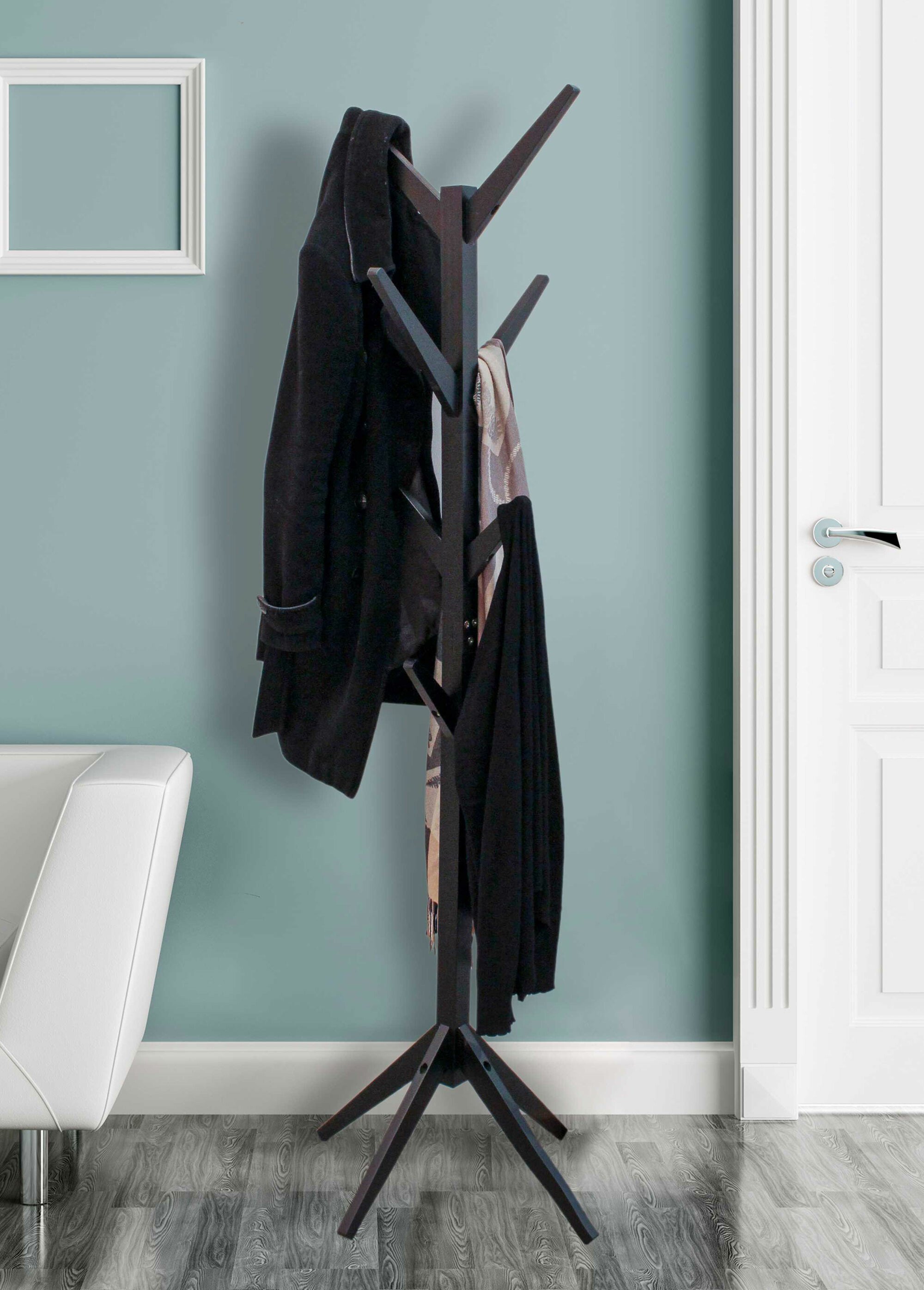 Porte manteau design en bambou NOIR CMP-HD6189 SI2