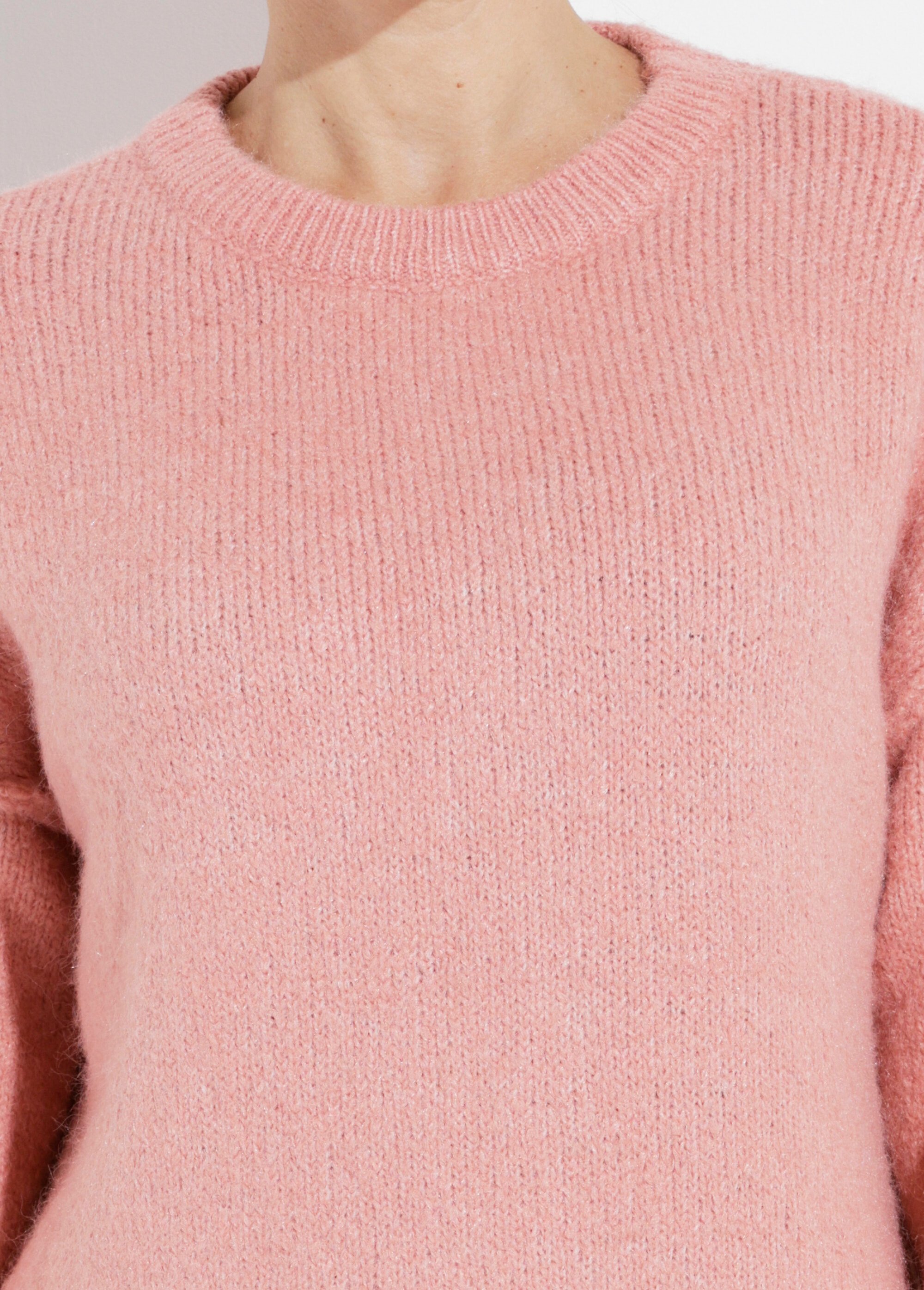 Robe pull courte en maille, col rond