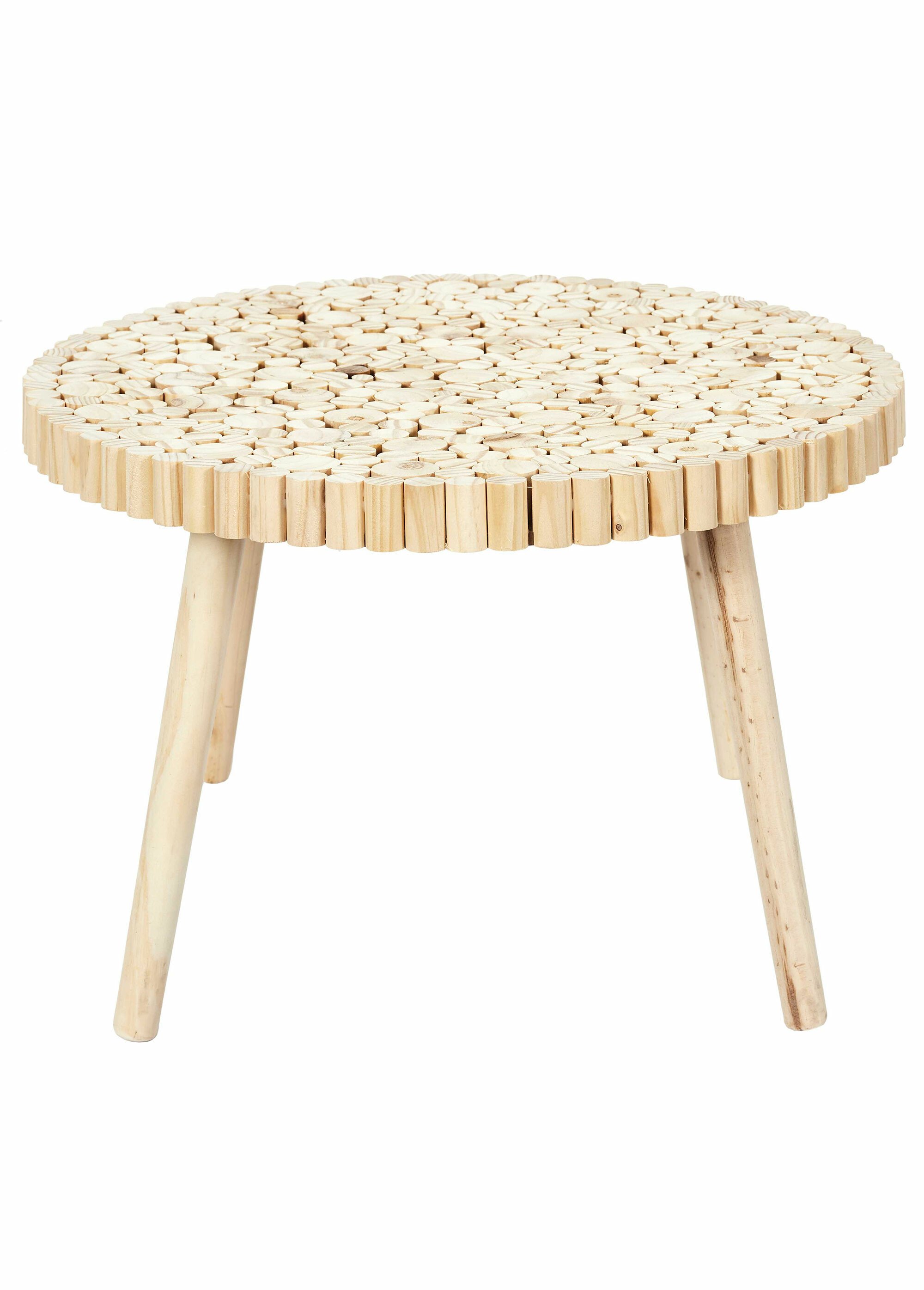 Table basse en rondins de  bois BEIGE CMP-HD5206 DE1