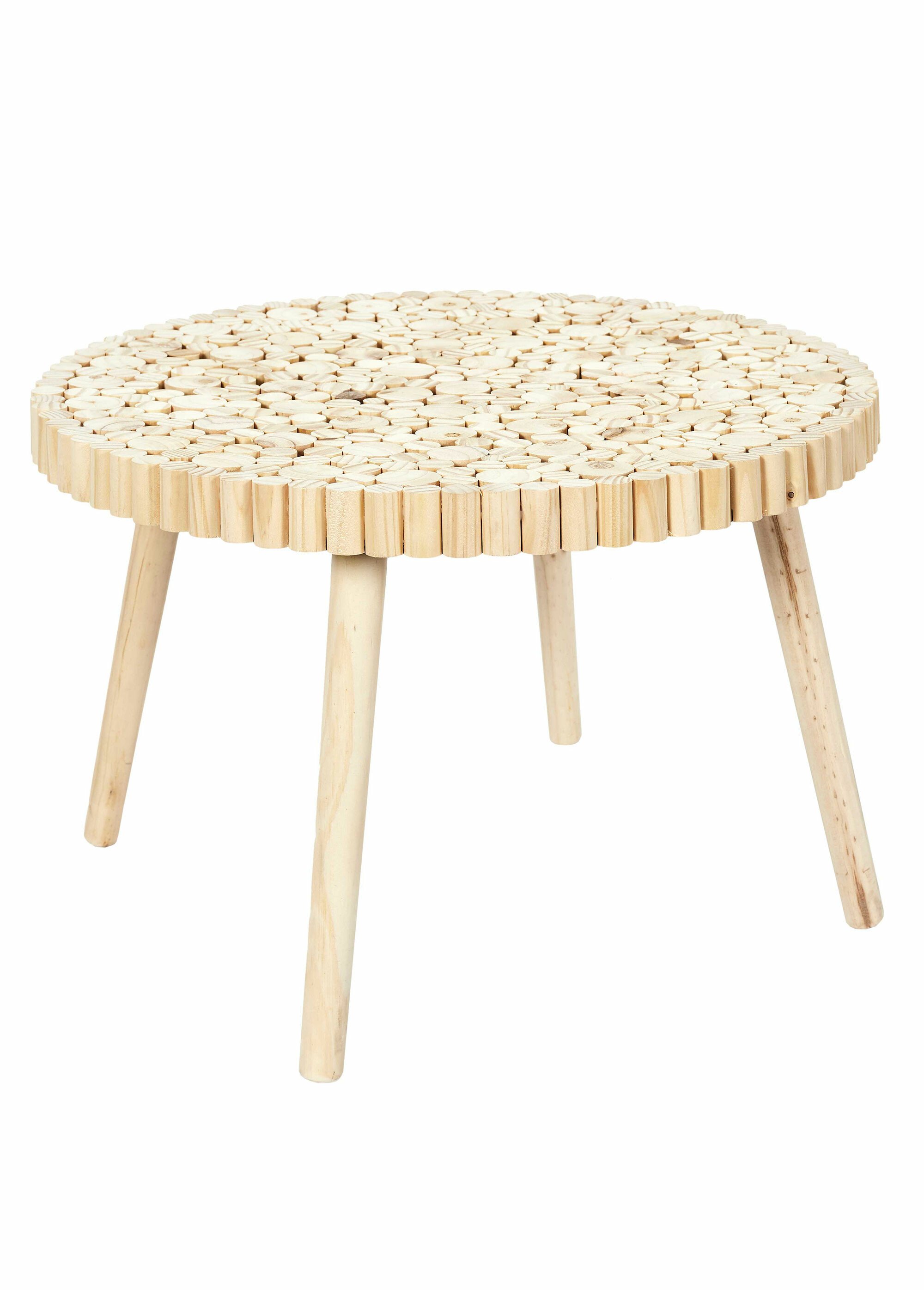 Table basse en rondins de  bois BEIGE CMP-HD5206 FA1