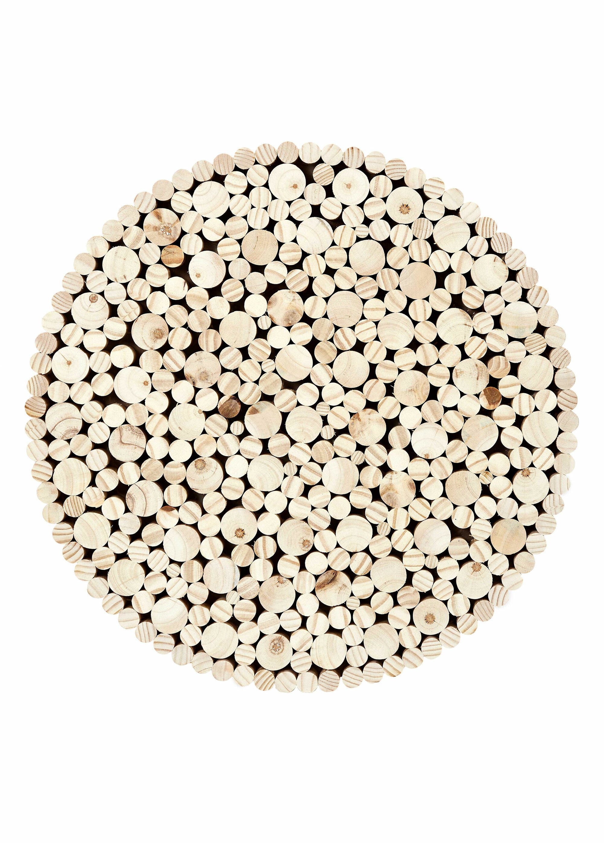 Table basse en rondins de  bois BEIGE CMP-HD5206 OV1