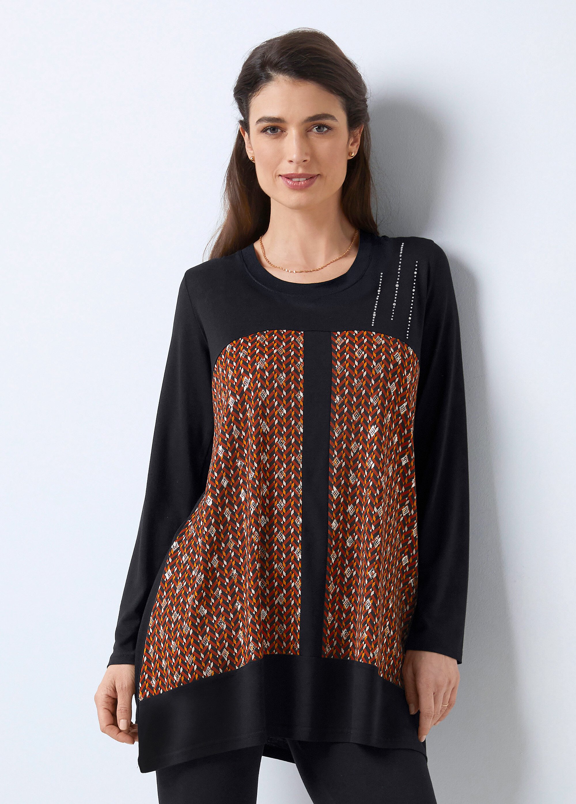 T-shirt long imprimé fantaisie