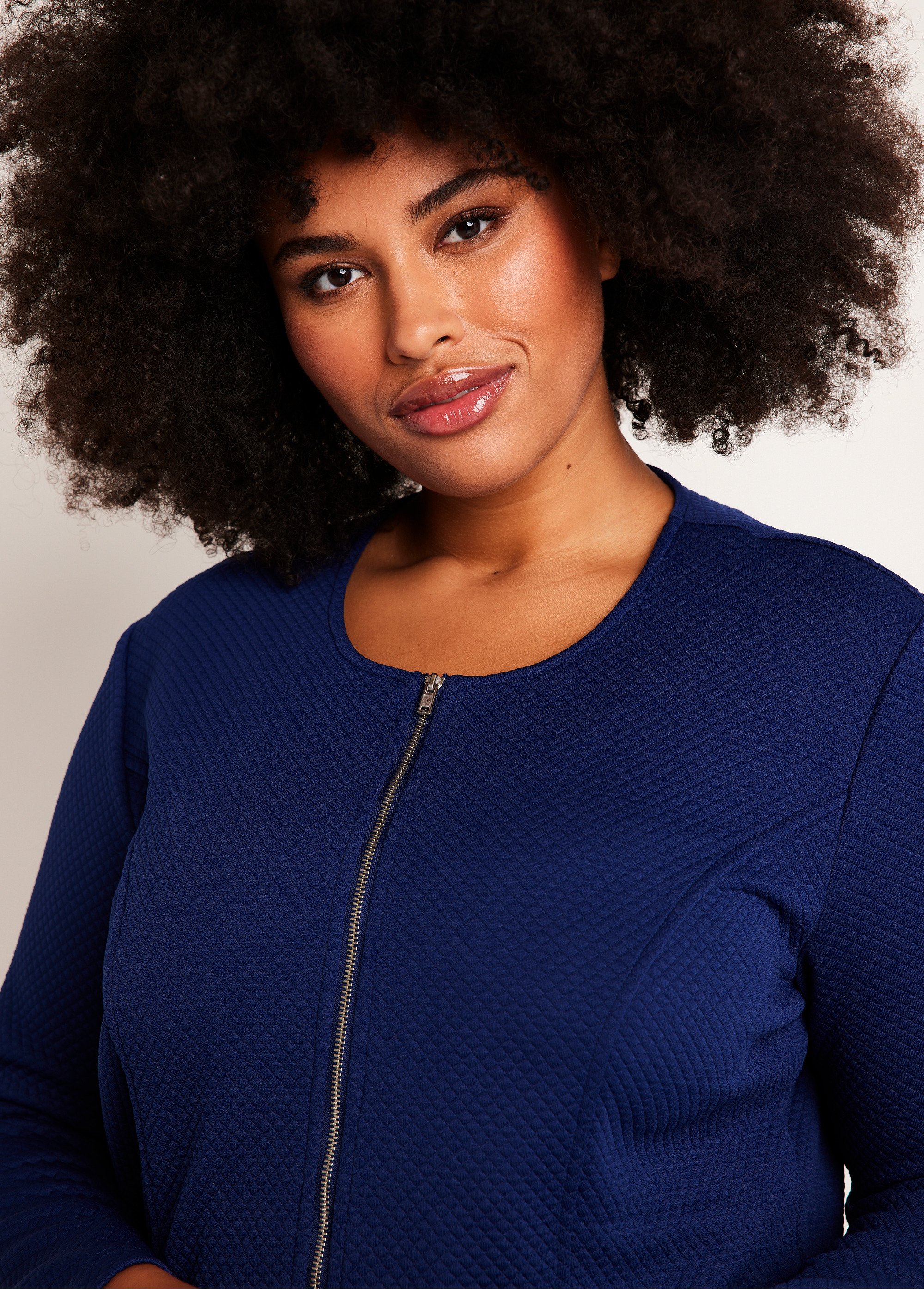 Veste cintrée sans col