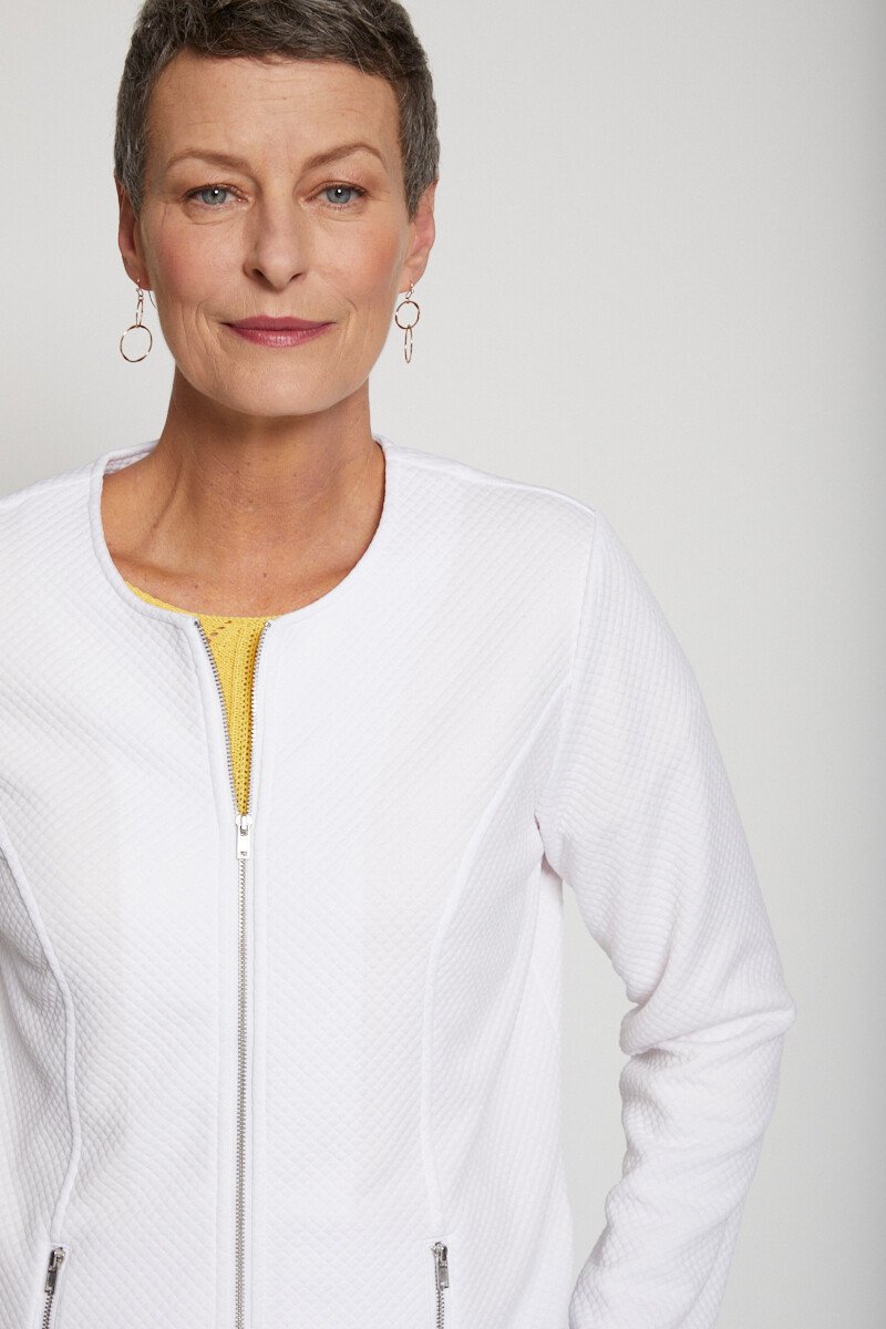 Veste cintrée sans col