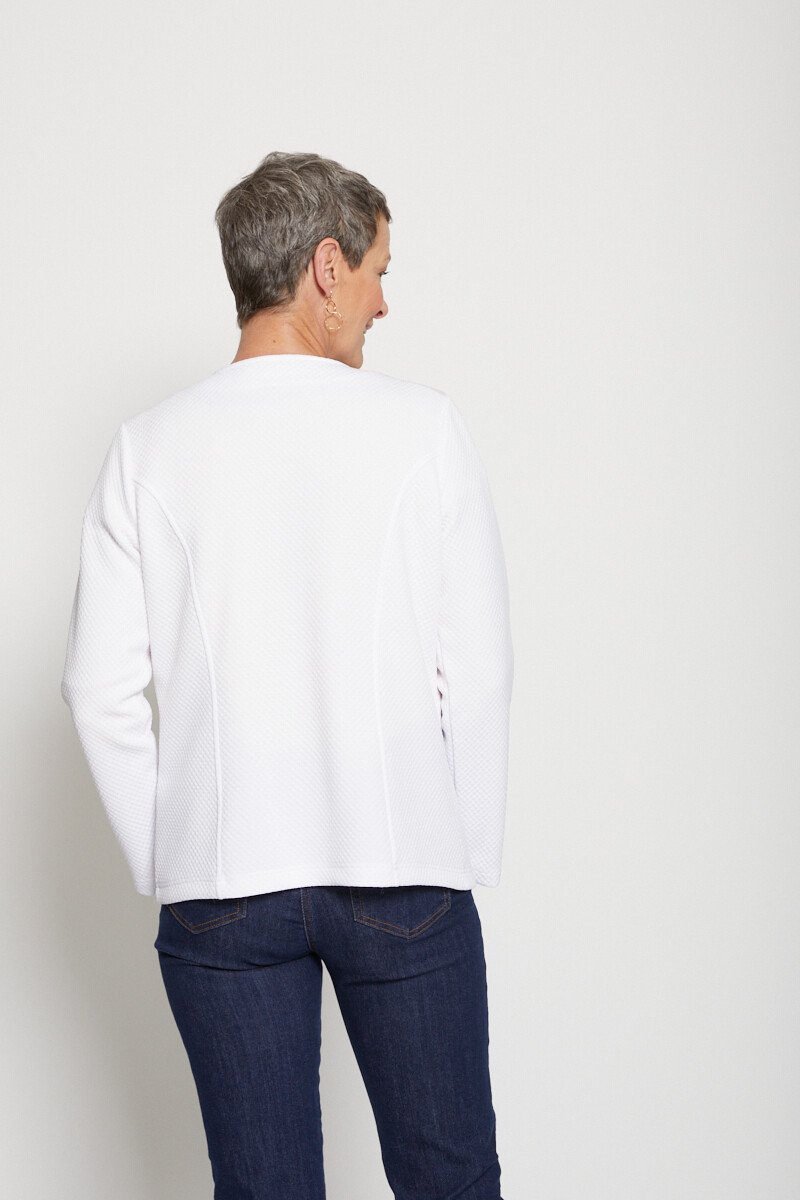 Veste cintrée sans col