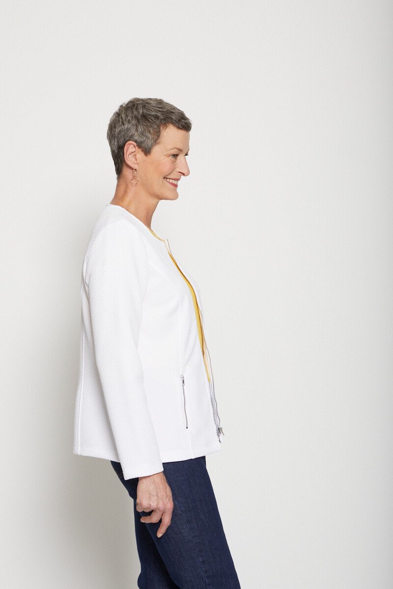 Veste cintrée sans col Femme Blanc TANAVELLE DR1
