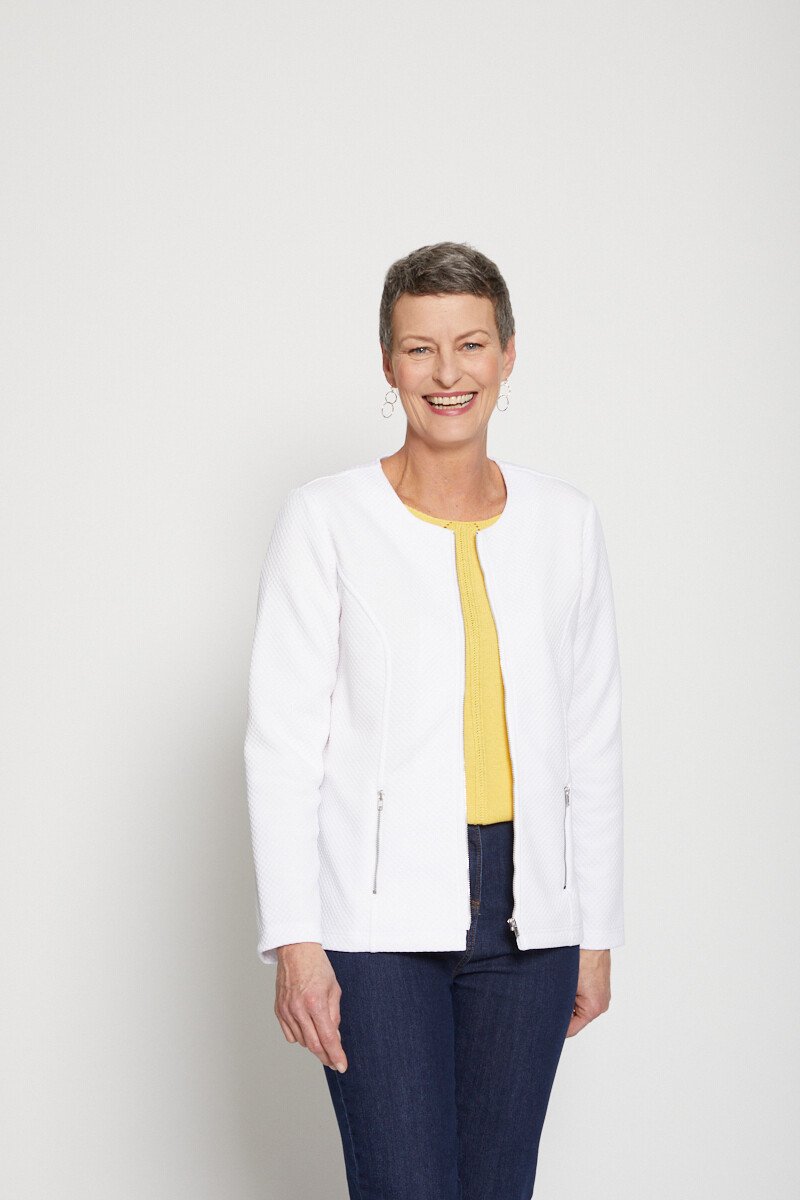 Veste cintrée sans col