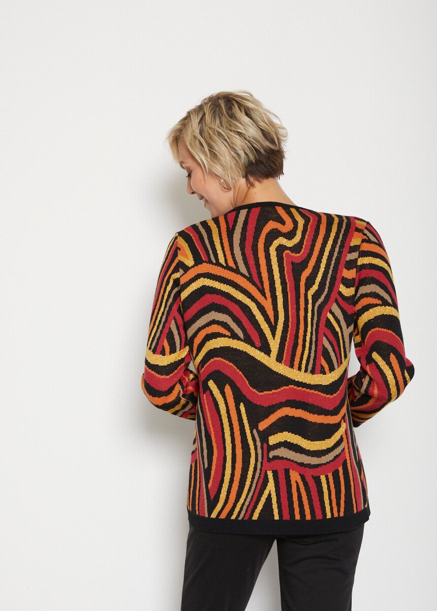 Veste zippée maille jacquard