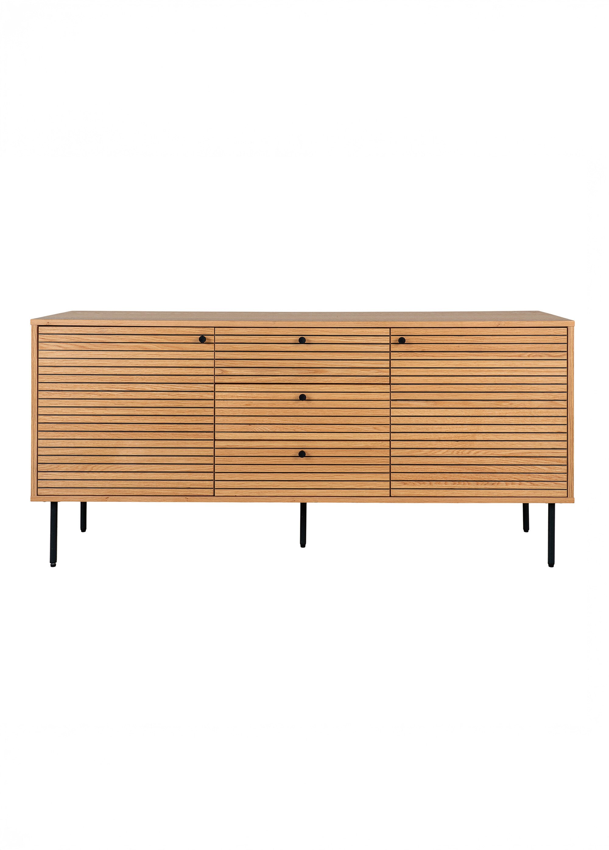 Buffet chêne et métal 3 tiroirs 2 portes BEIGE HN-3101000 DE1