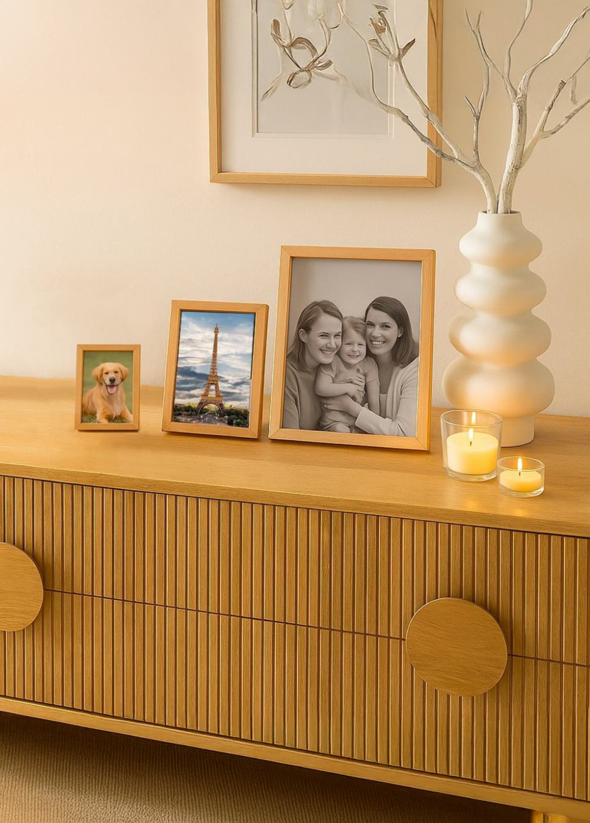 Cadre photo 10x15cm en bois certifié Beige NOR-3610 SI1