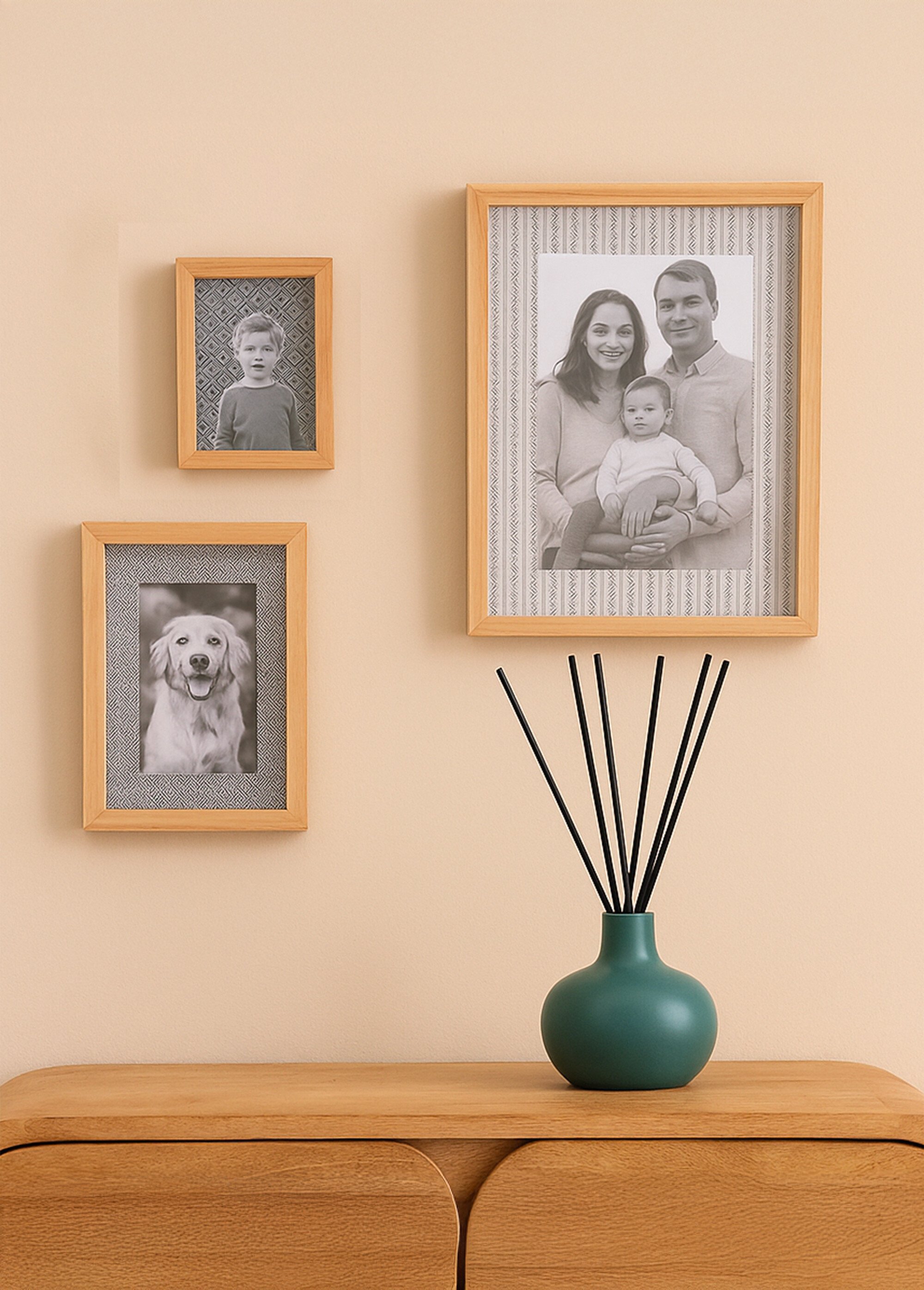 Cadre photo 10x15cm en bois certifié Beige NOR-3610 SI2