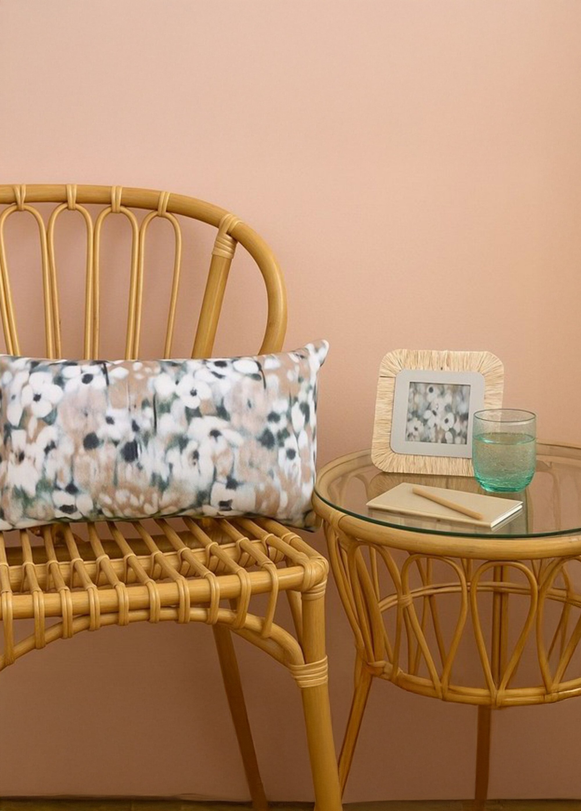 Cadre photo carré décor raphia Beige NOR-23399 SI1