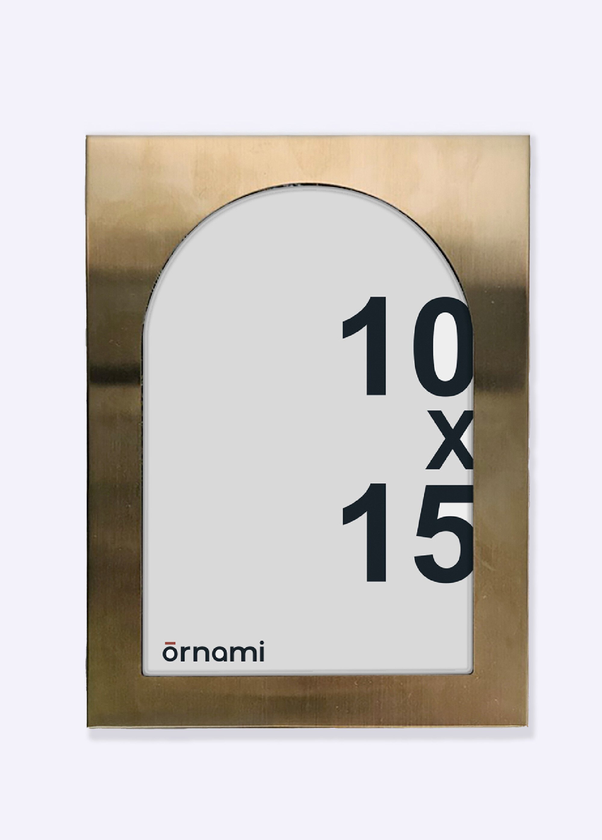 Cadre photo en métal brossé, forme arche