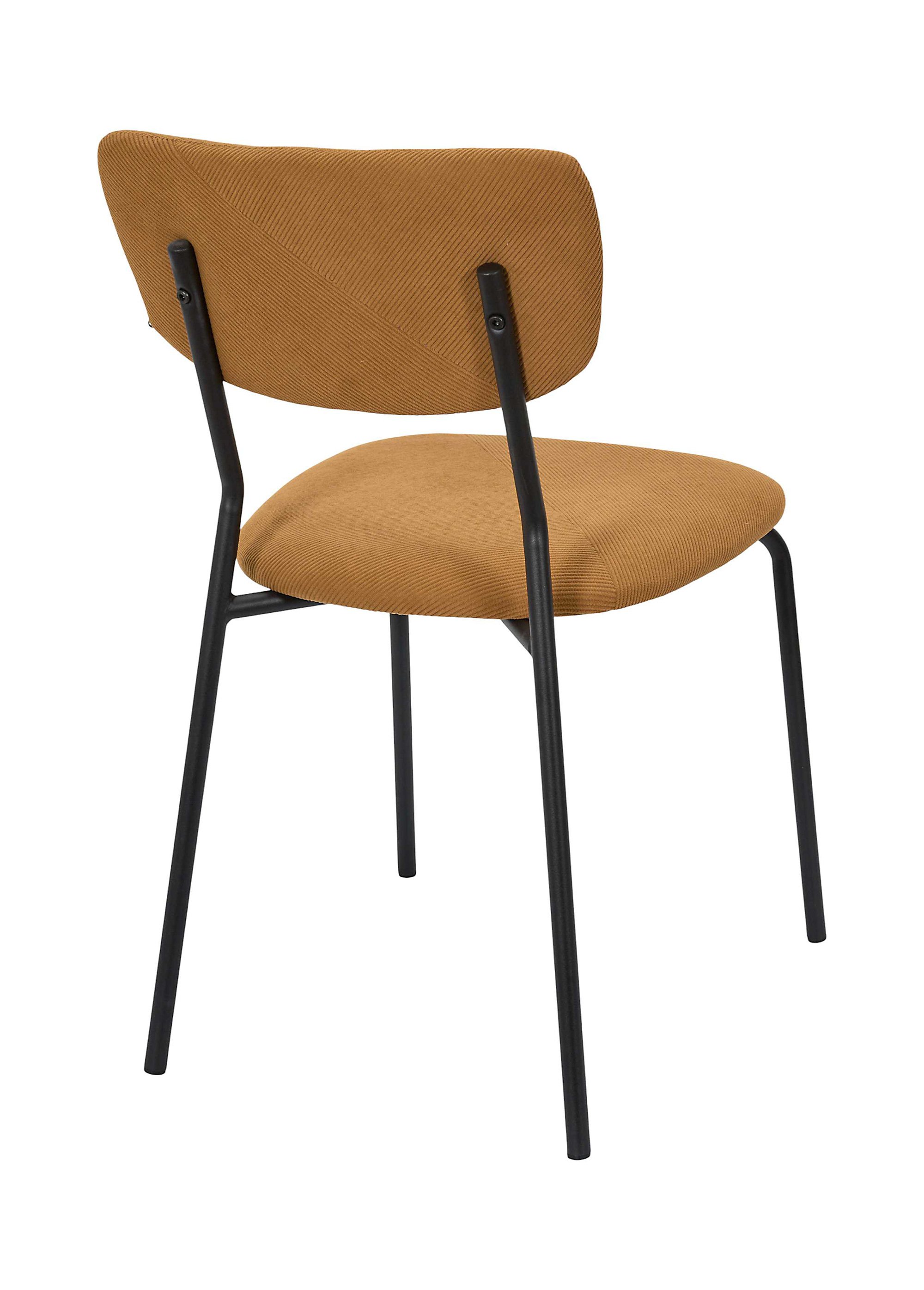 Chaise assise et dossier velours JULES JAUNE CMP-HD7819 DO1