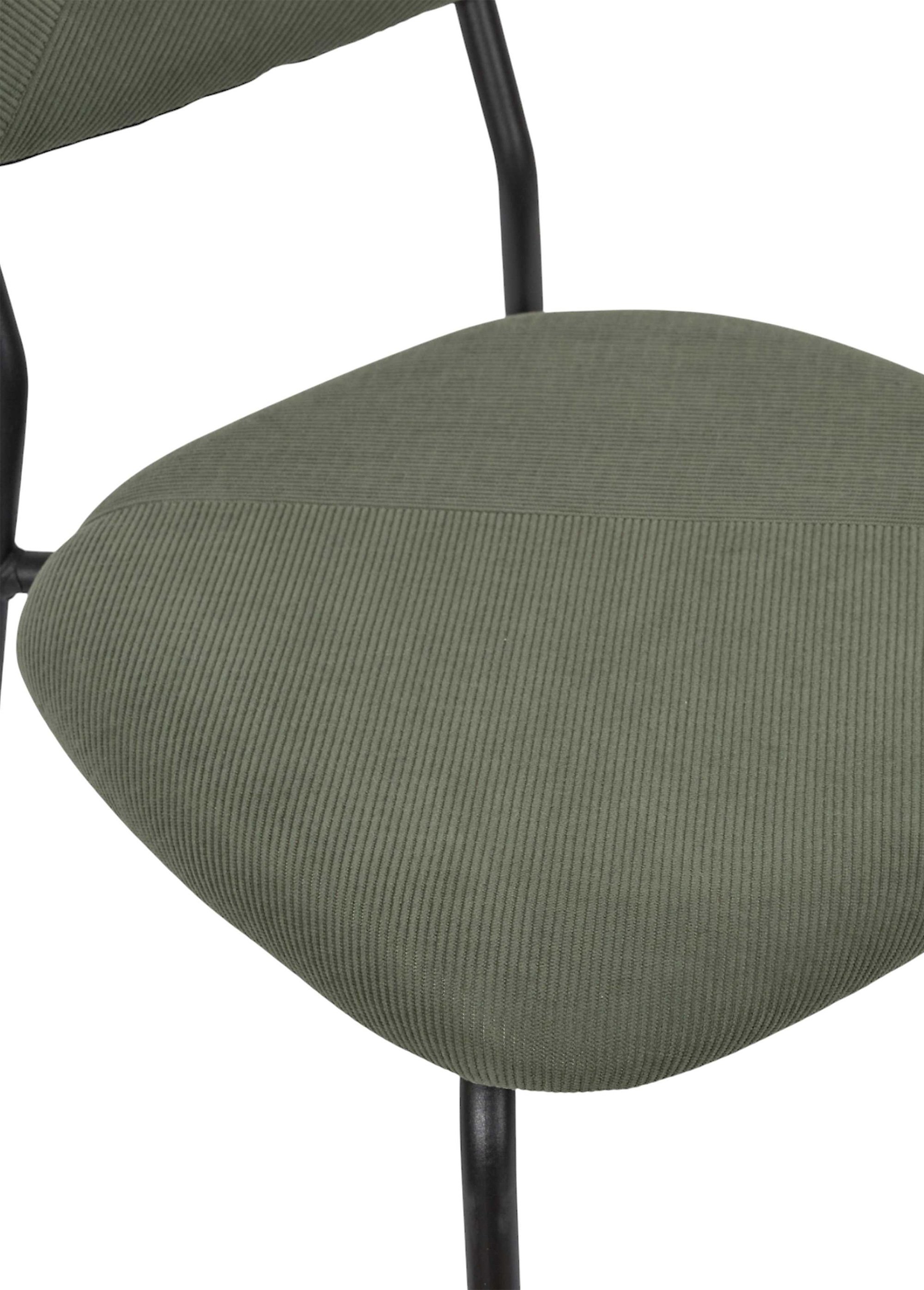 Chaise assise et dossier velours JULES VERT CMP-HD7819 DE1