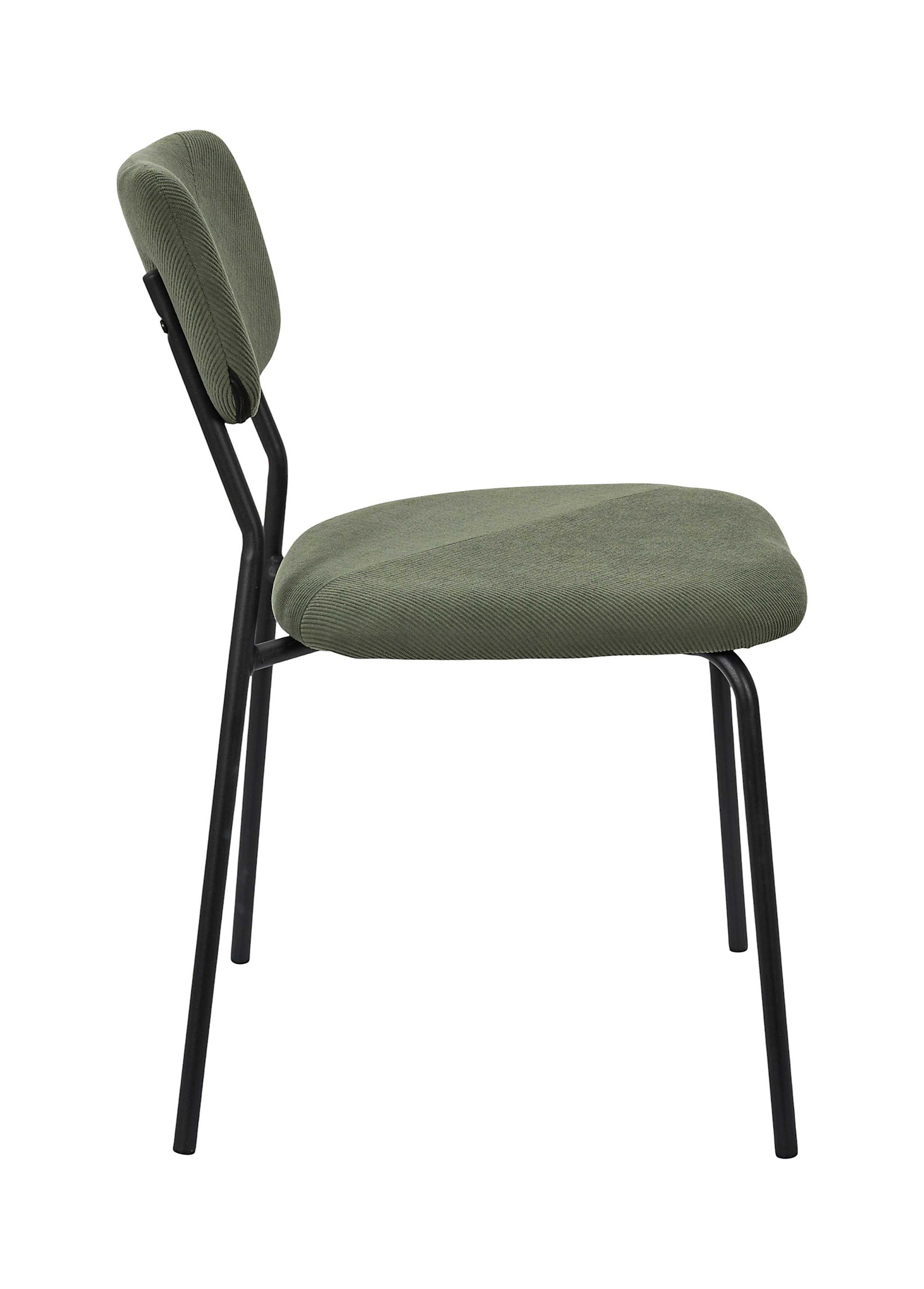 Chaise assise et dossier velours JULES VERT CMP-HD7819 DR1