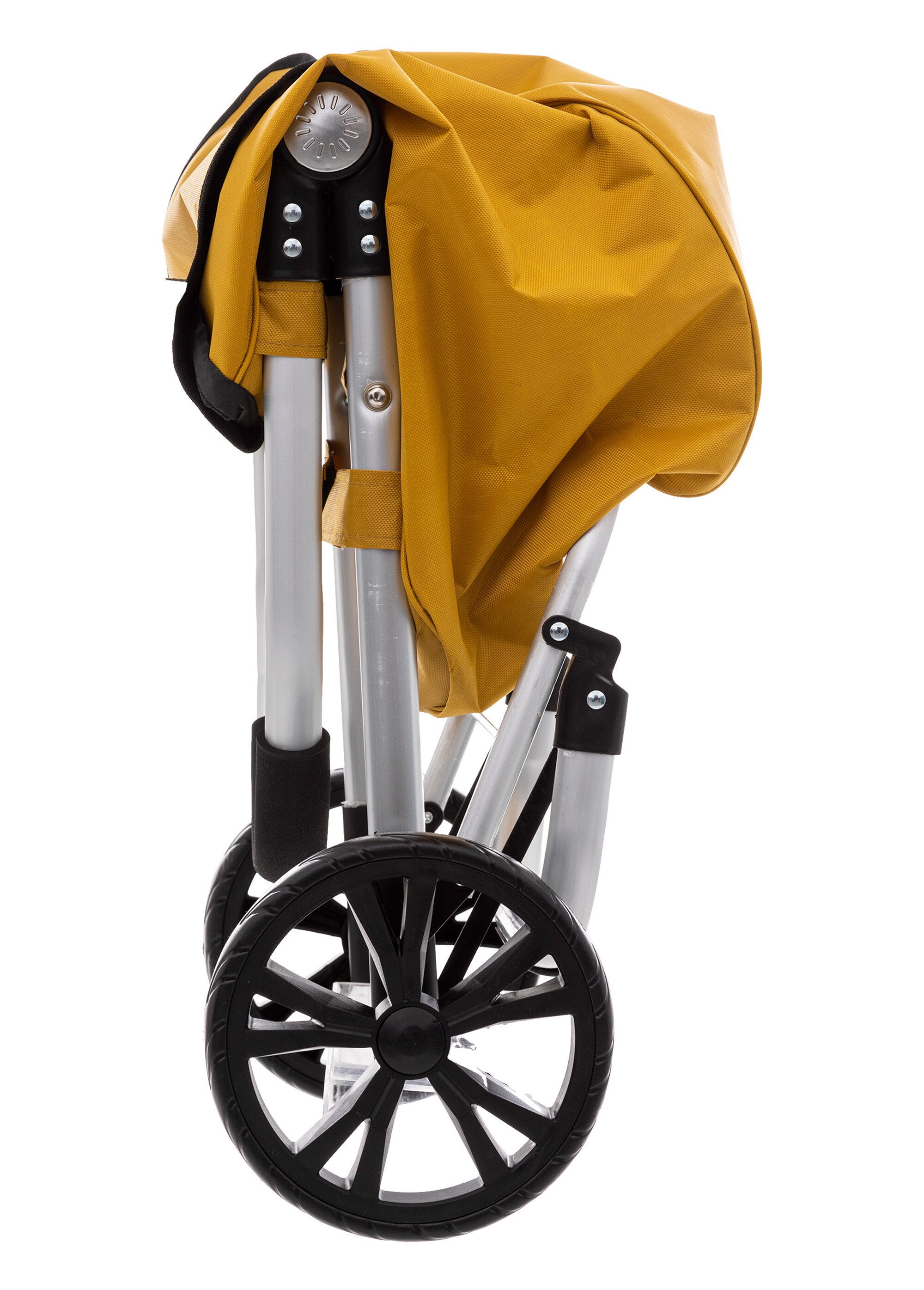 Chariot de courses compact en tissu Jaune JJA-157394B DE1