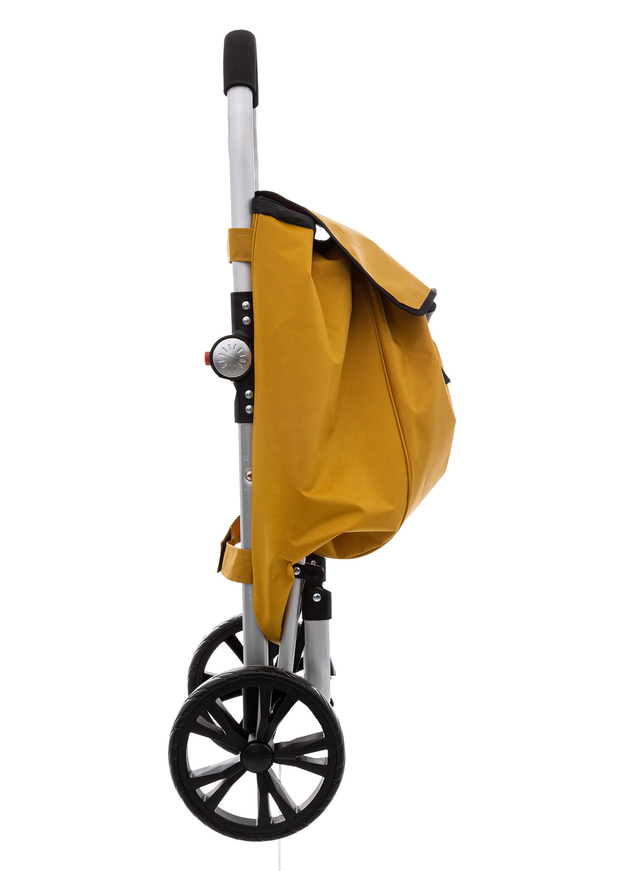 Chariot de courses compact en tissu Jaune JJA-157394B DE2