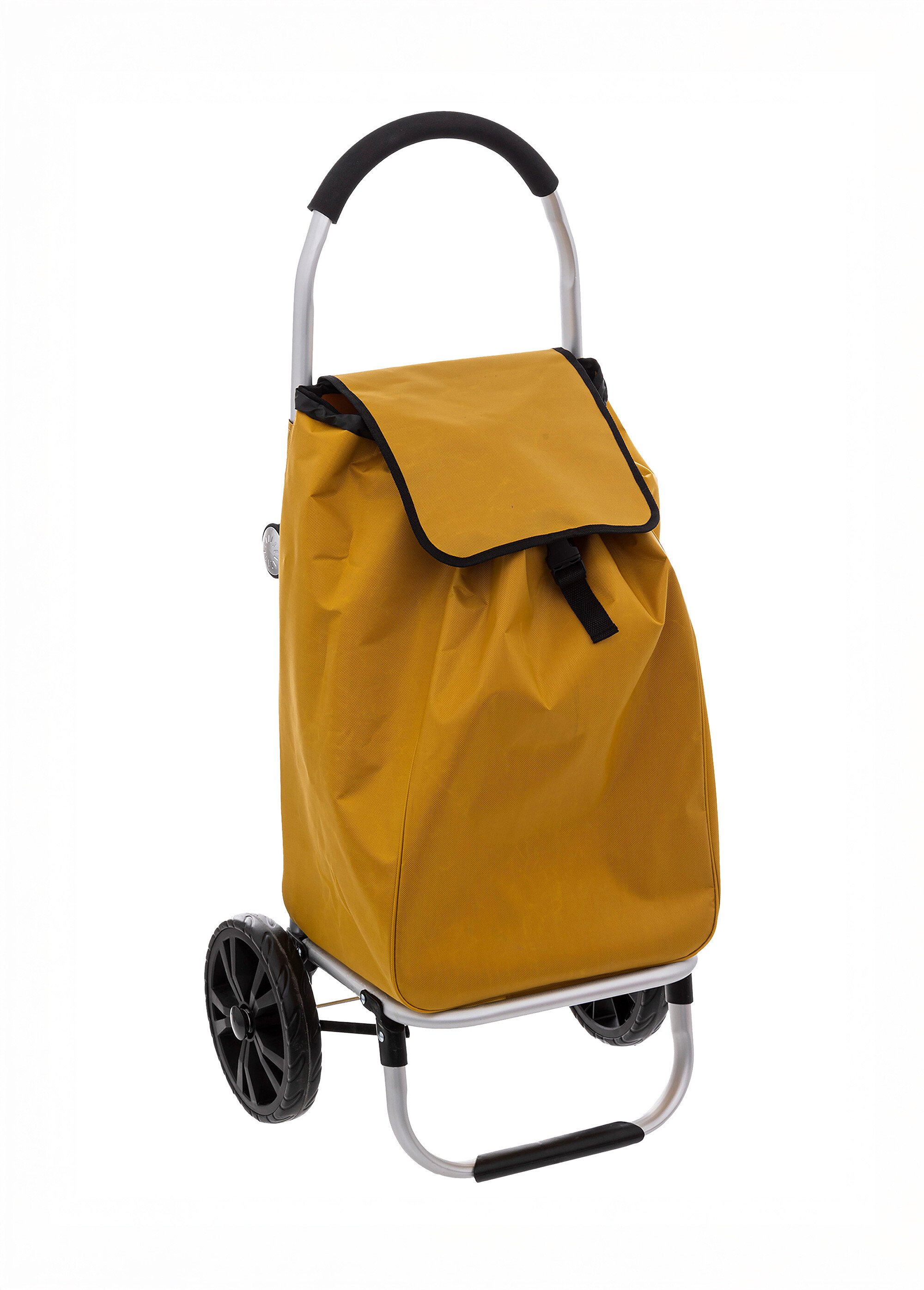 Chariot de courses compact en tissu