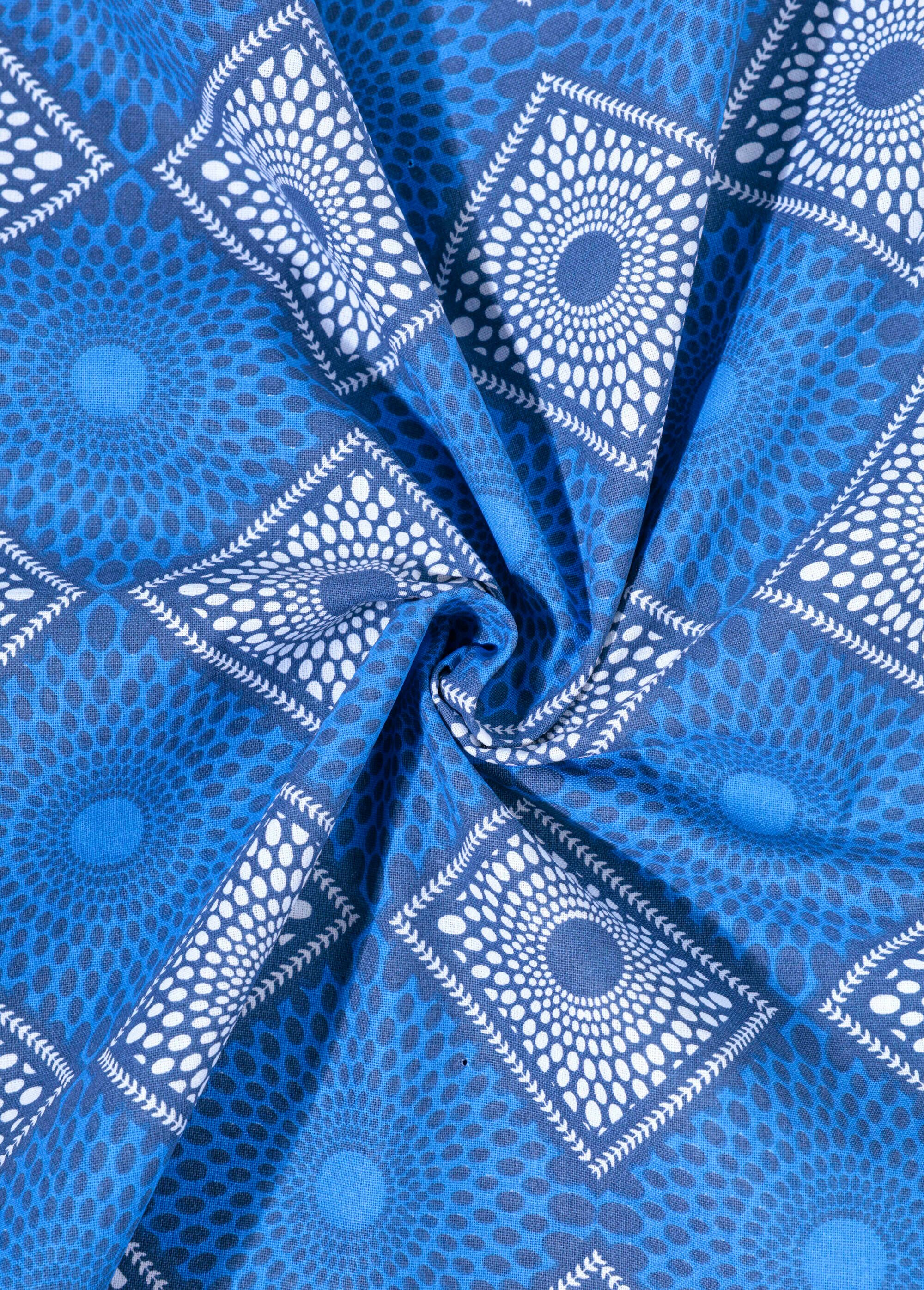 Coupon tissu ethnique Wax M2, 3x1,5m