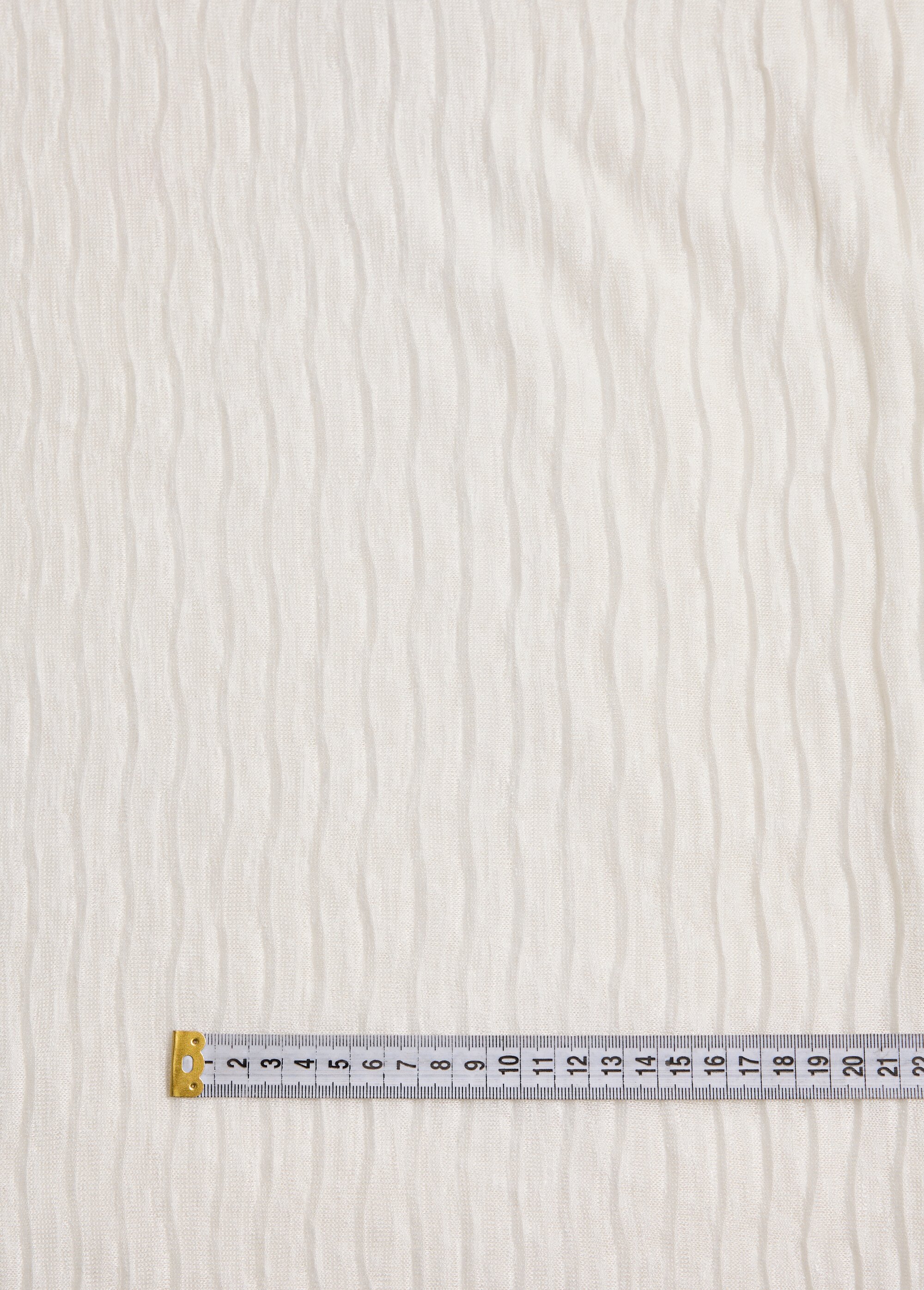 Coupon tissu jersey plissé permanent BLANC COT148226 DE1