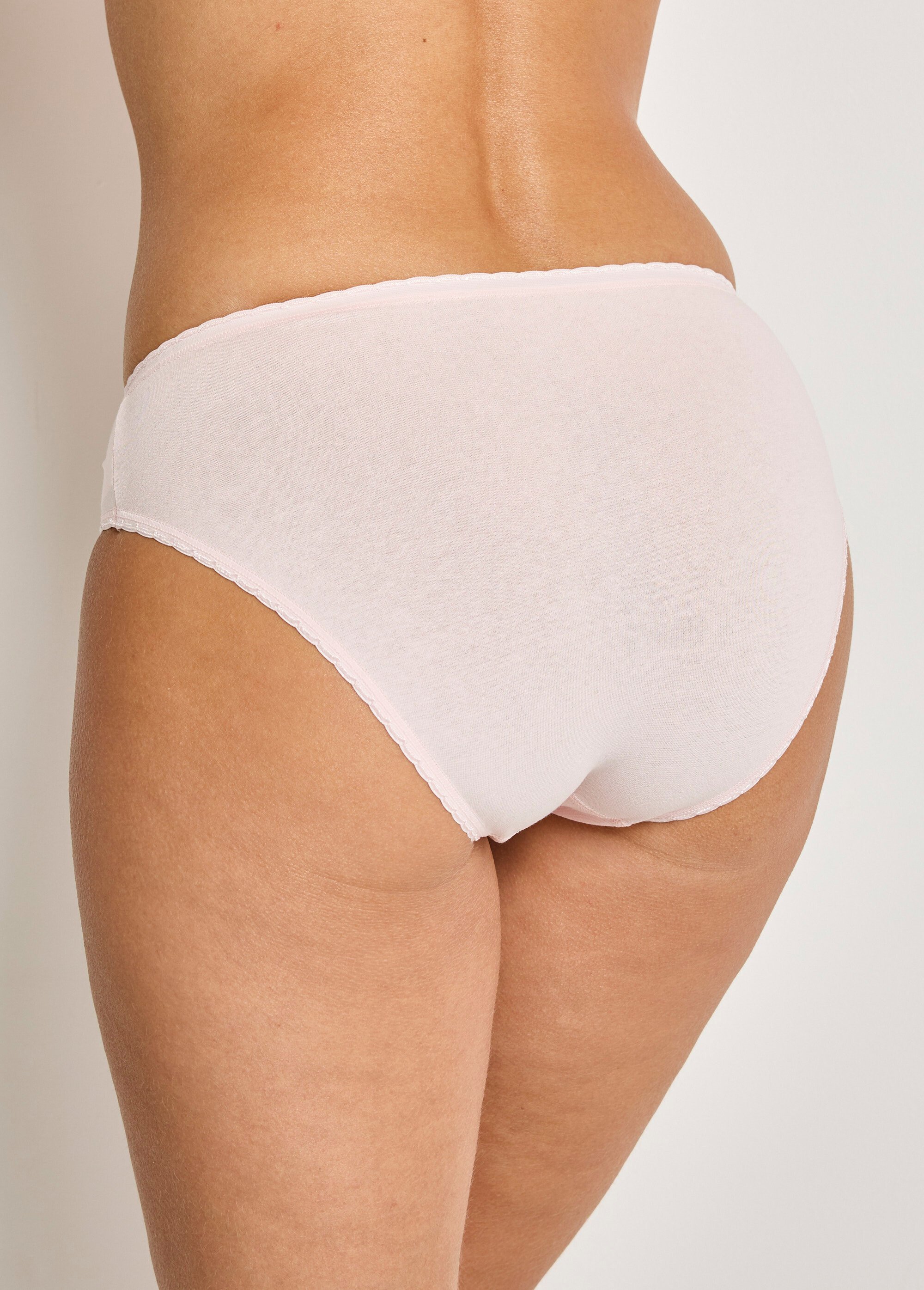 Culotte échancrée dentelle coton - lot de 3