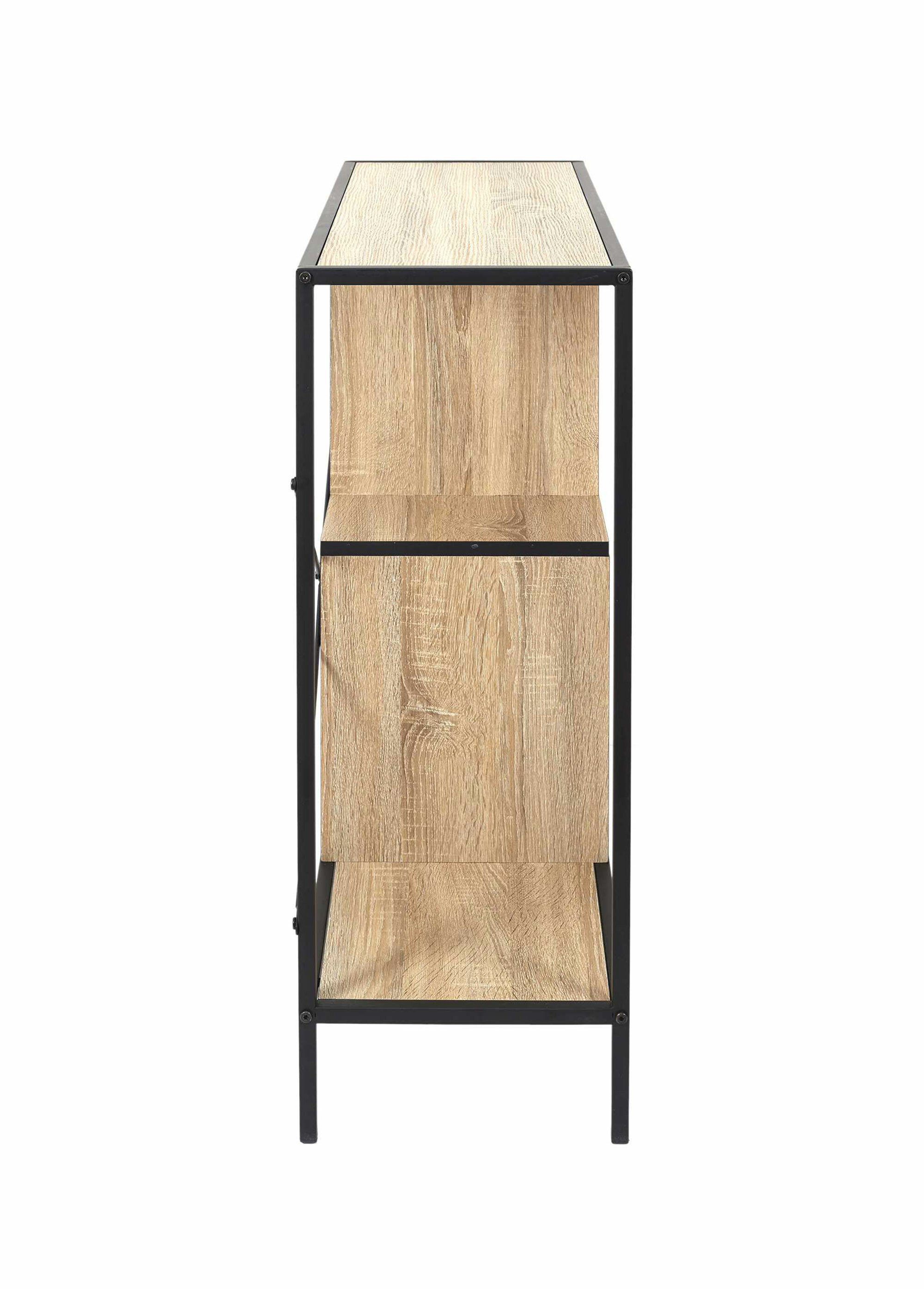 Etagère zigzag 3 niveaux en métal foncé MARRON CMP-HD7183 DE1