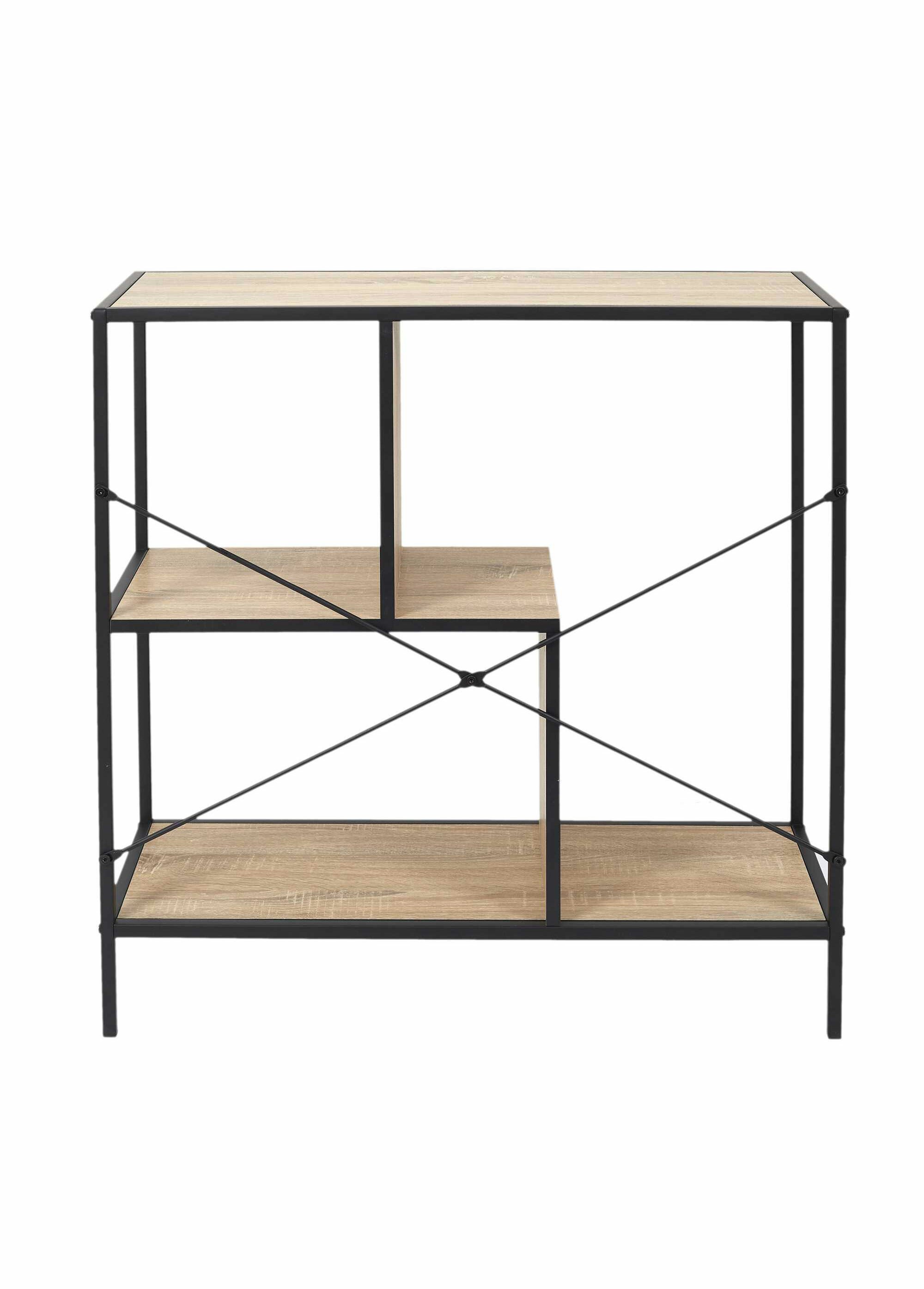 Etagère zigzag 3 niveaux en métal foncé