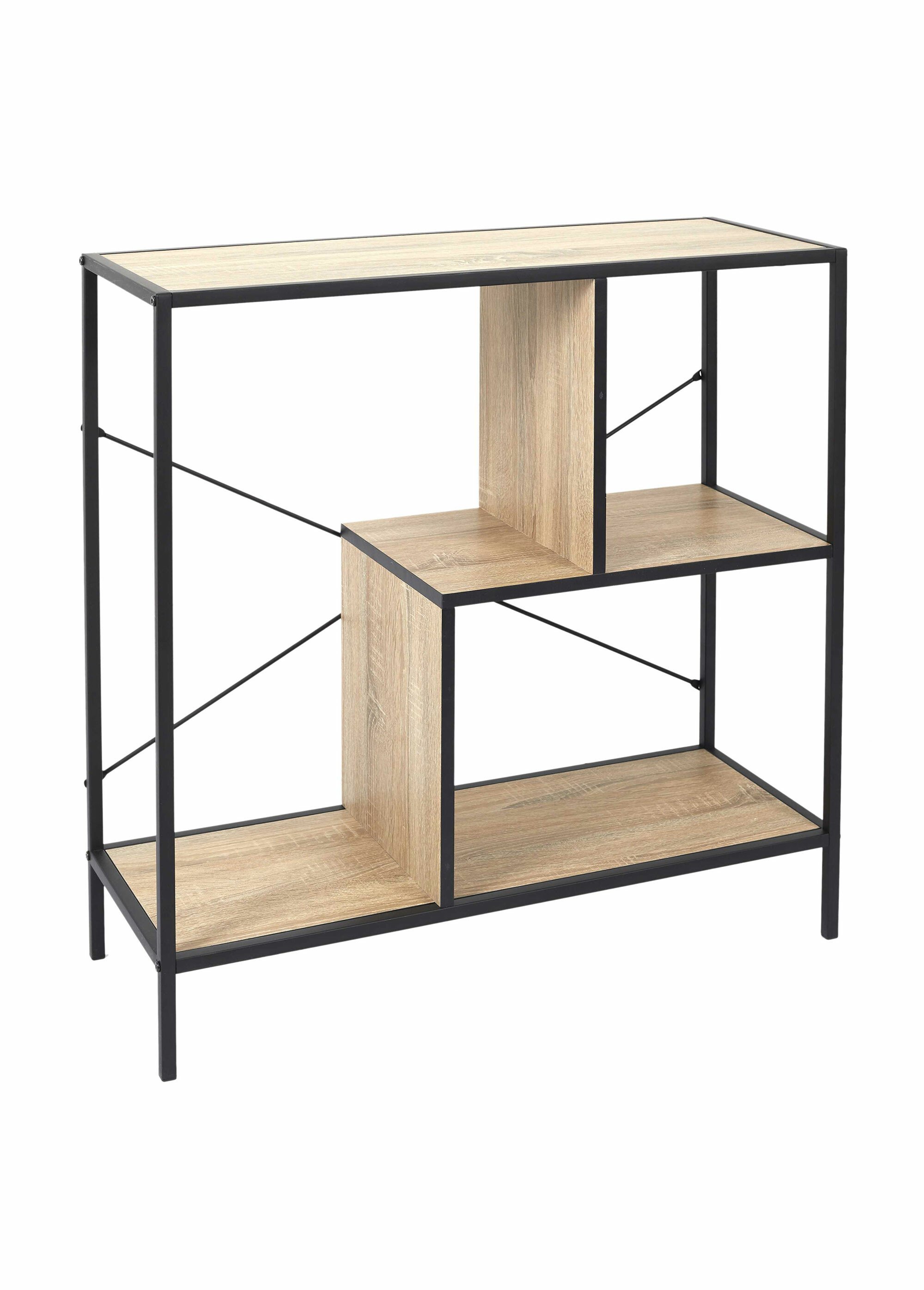 Etagère zigzag 3 niveaux en métal foncé