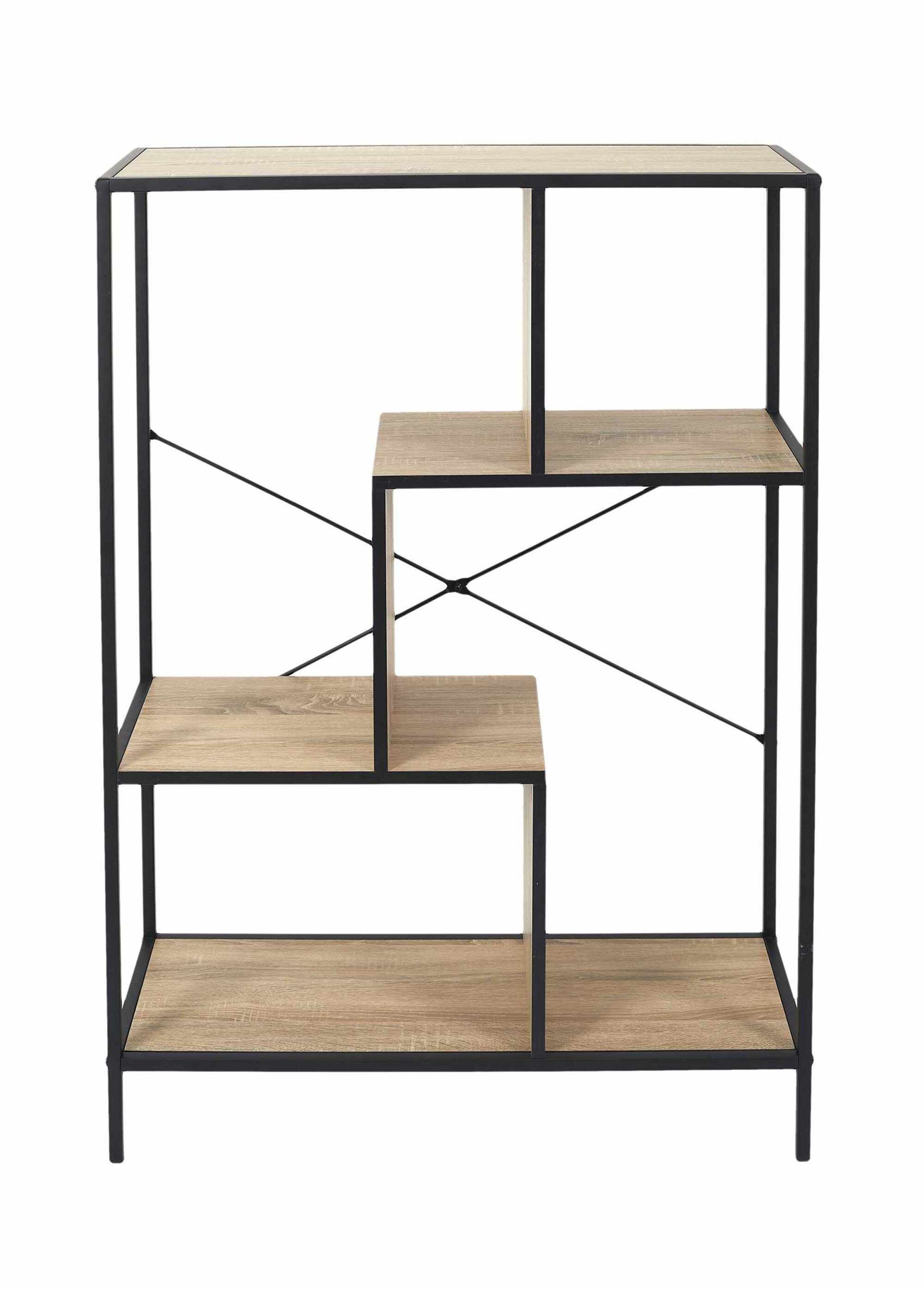 Etagère zigzag 4 niveaux en métal foncé