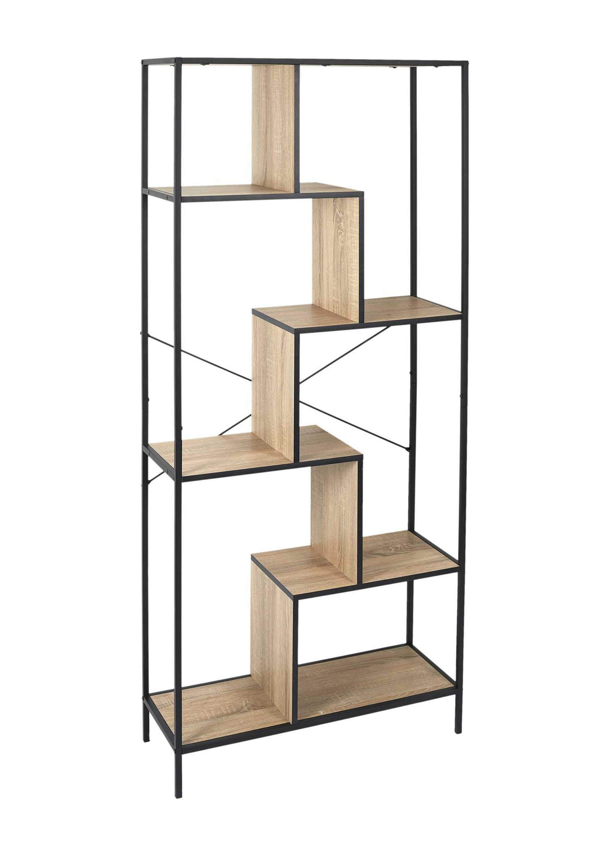 Etagère zigzag 6 niveaux en métal foncé