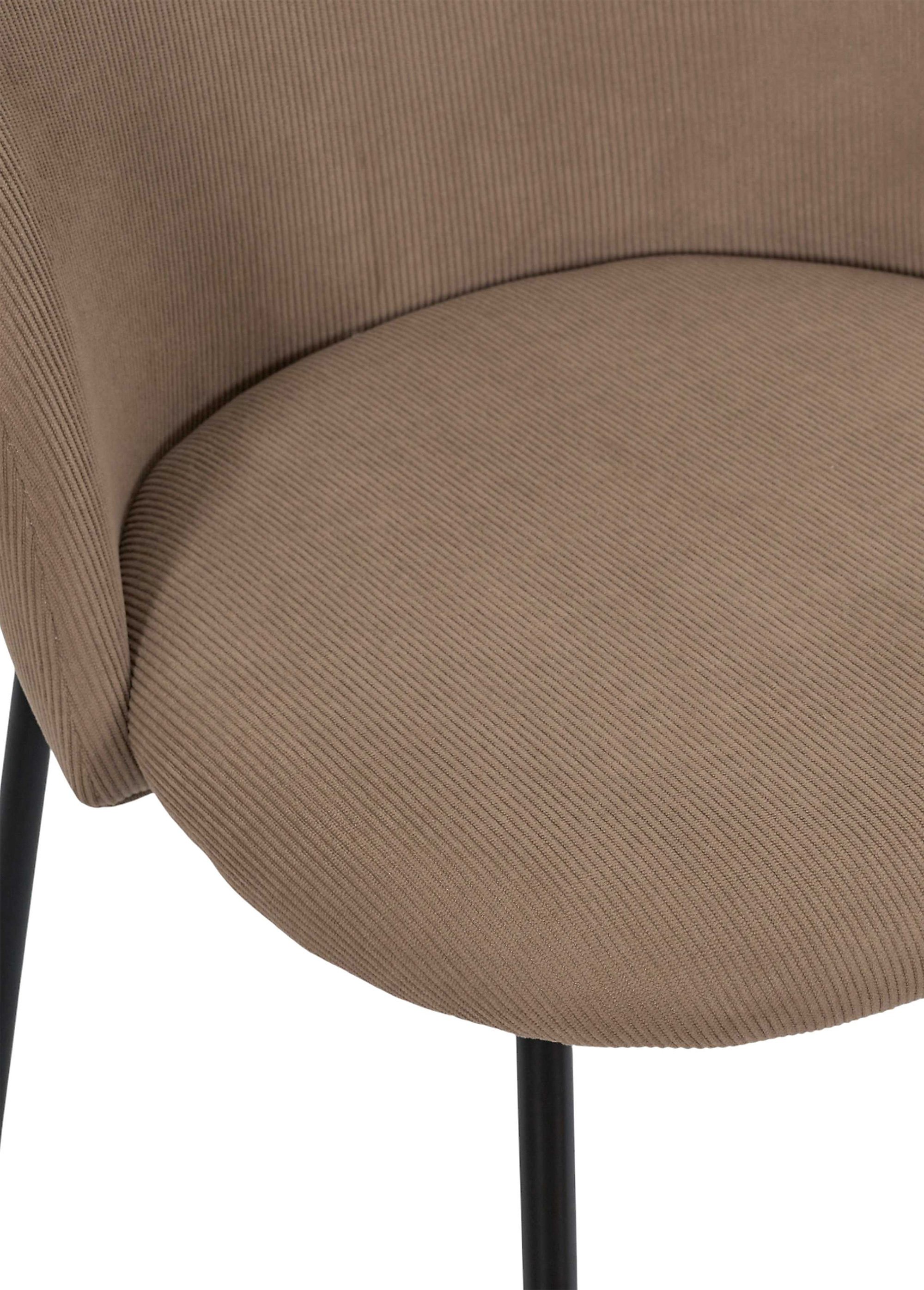 Fauteuil velours, dossier arches JULES MARRON CMP-HD7834 DE1