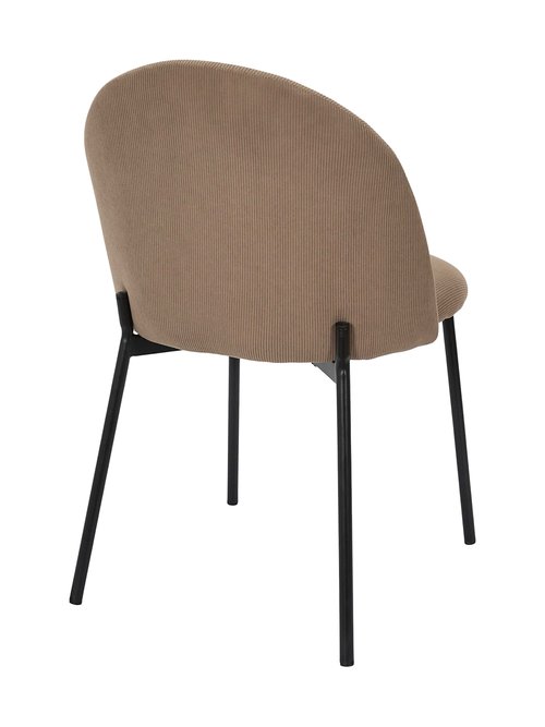 Fauteuil velours, dossier arches JULES MARRON CMP-HD7834 DO1