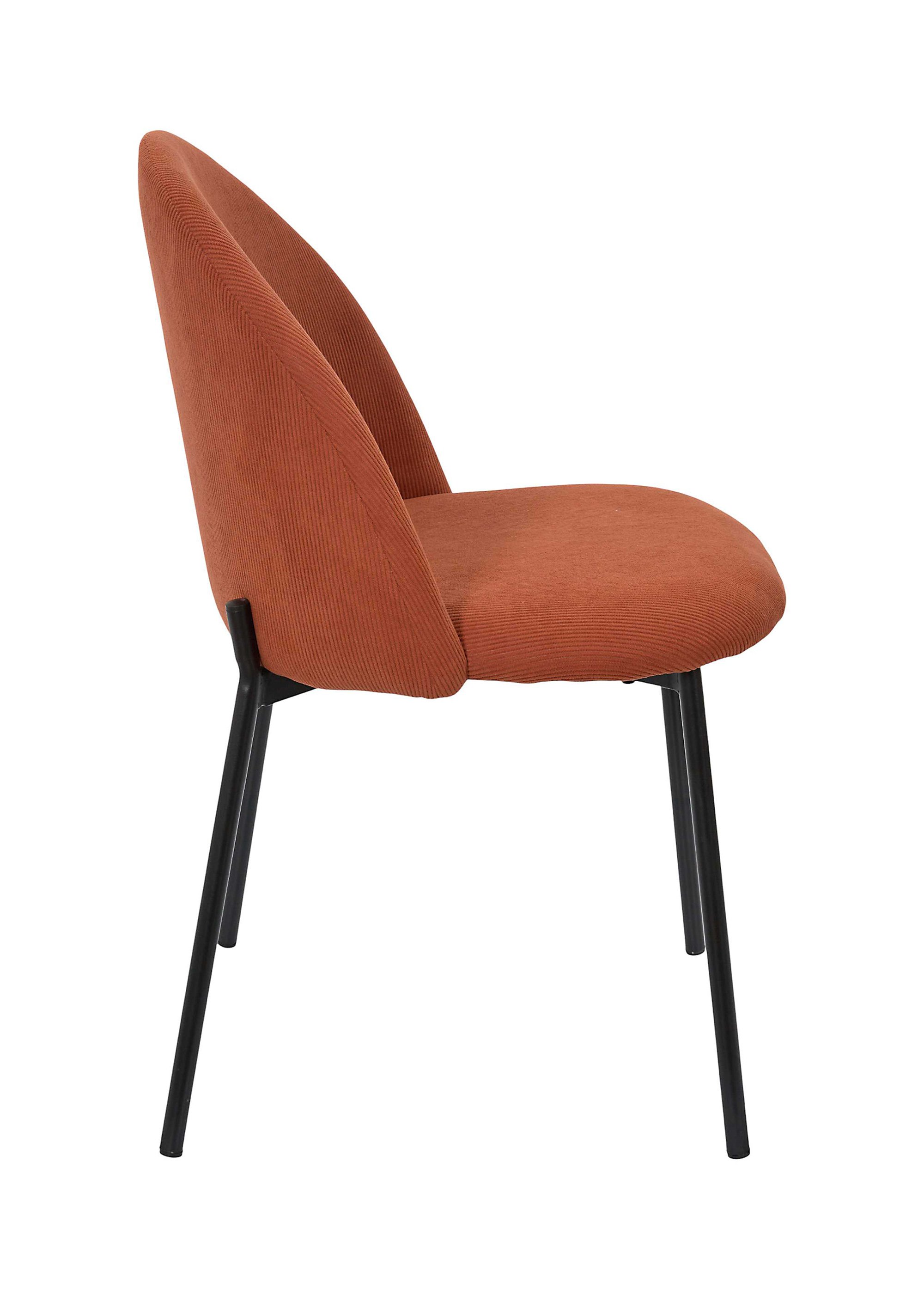 Fauteuil velours, dossier arches JULES ORANGE CMP-HD7834 DR1