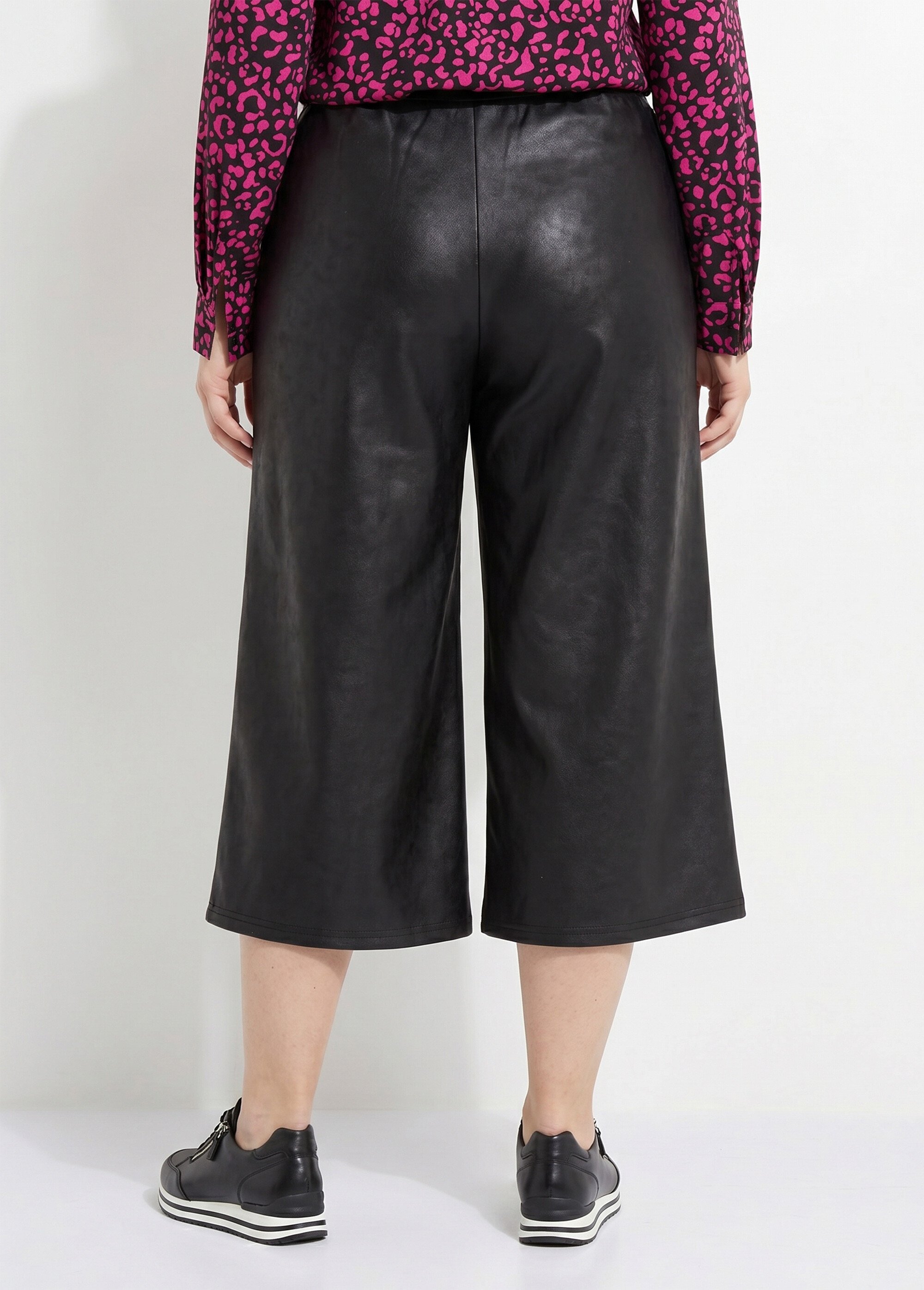 Jupe-culotte maille unie aspect peau