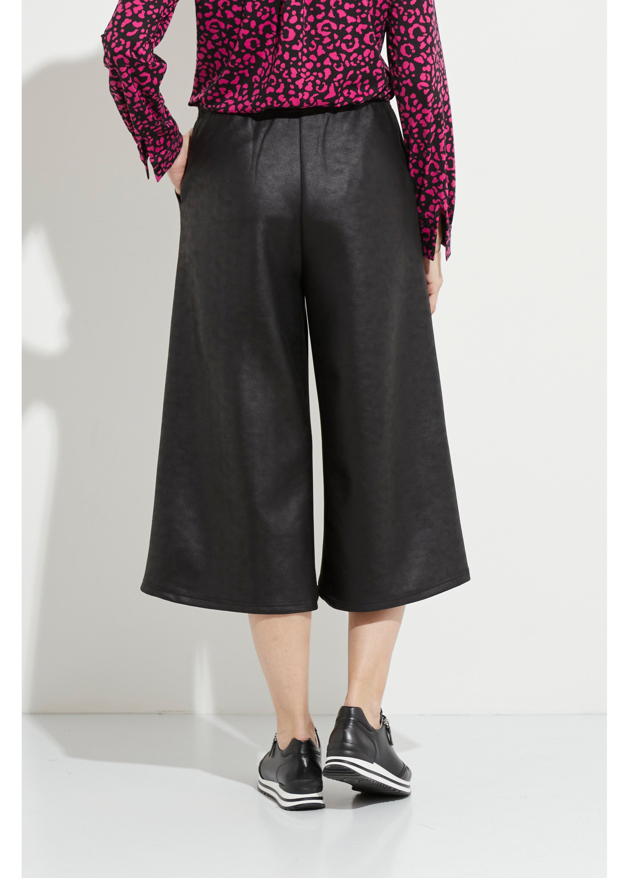 Jupe-culotte maille unie aspect peau Femme Noir LAFOX DO1