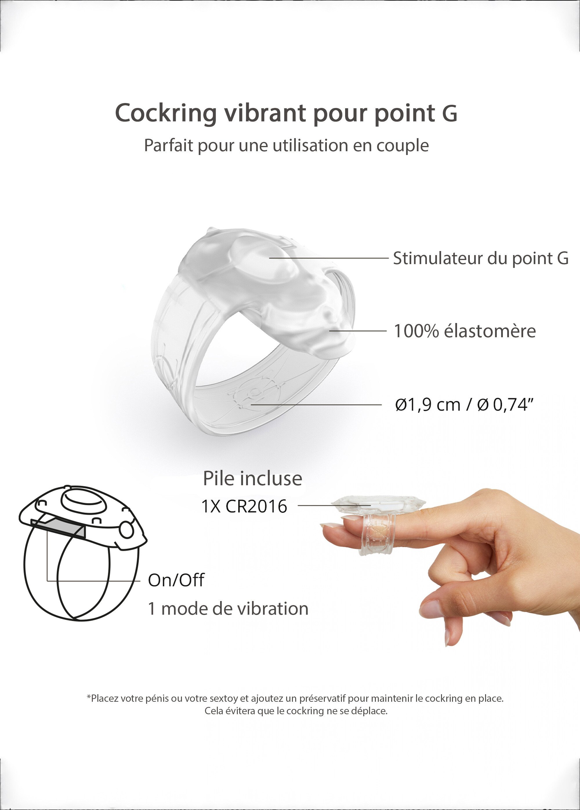 Sextoy bague stimulante point G